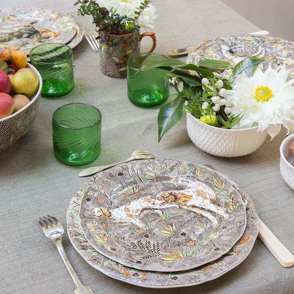 Gien Rim Soup Woodcock - Rambouillet Soup Plates & Rimmed Soup Bowl, alternate view