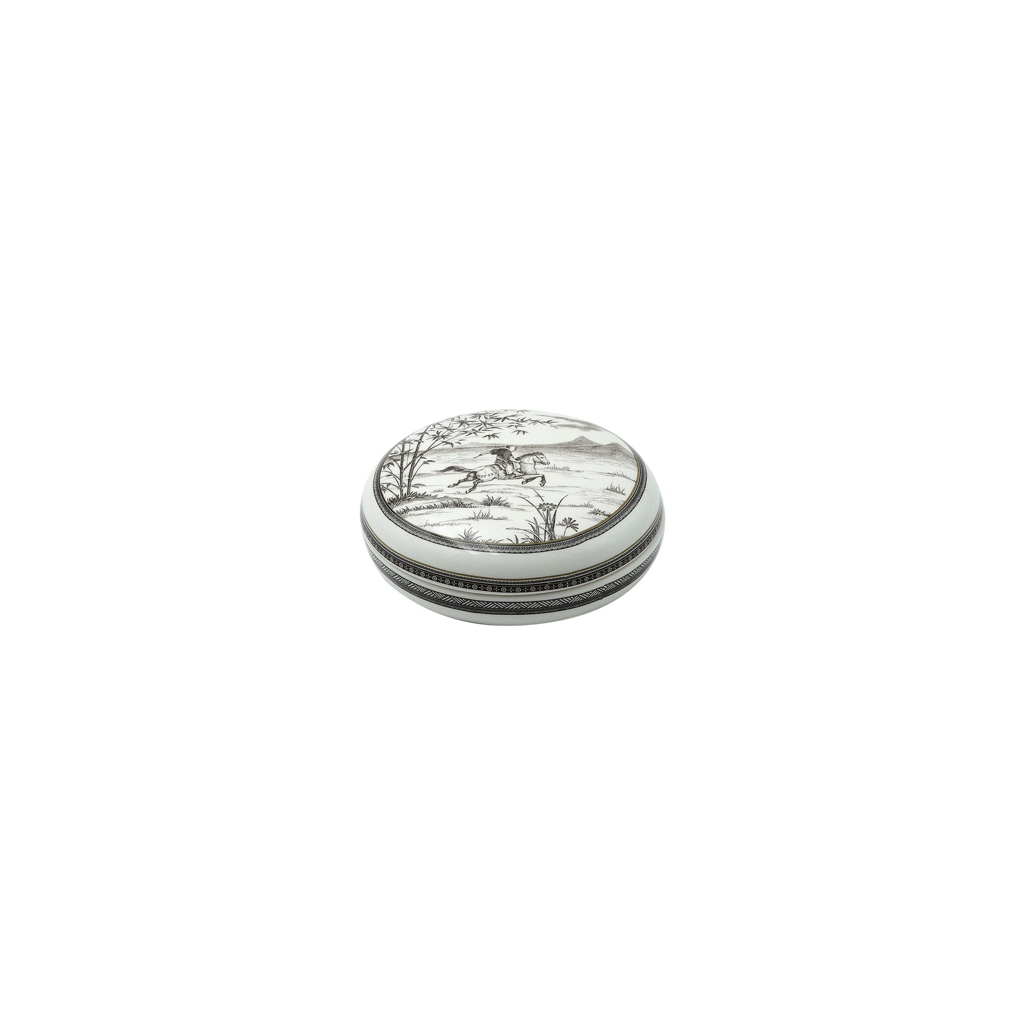 Gien Round Candy Box - Le Cavalier Des Steppes Candy Dish