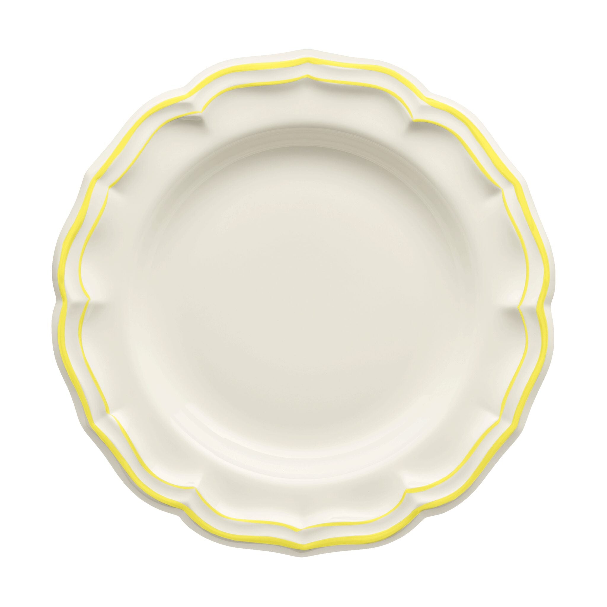 Gien Round Deep Dish - Filet Lemon Serving Bowl