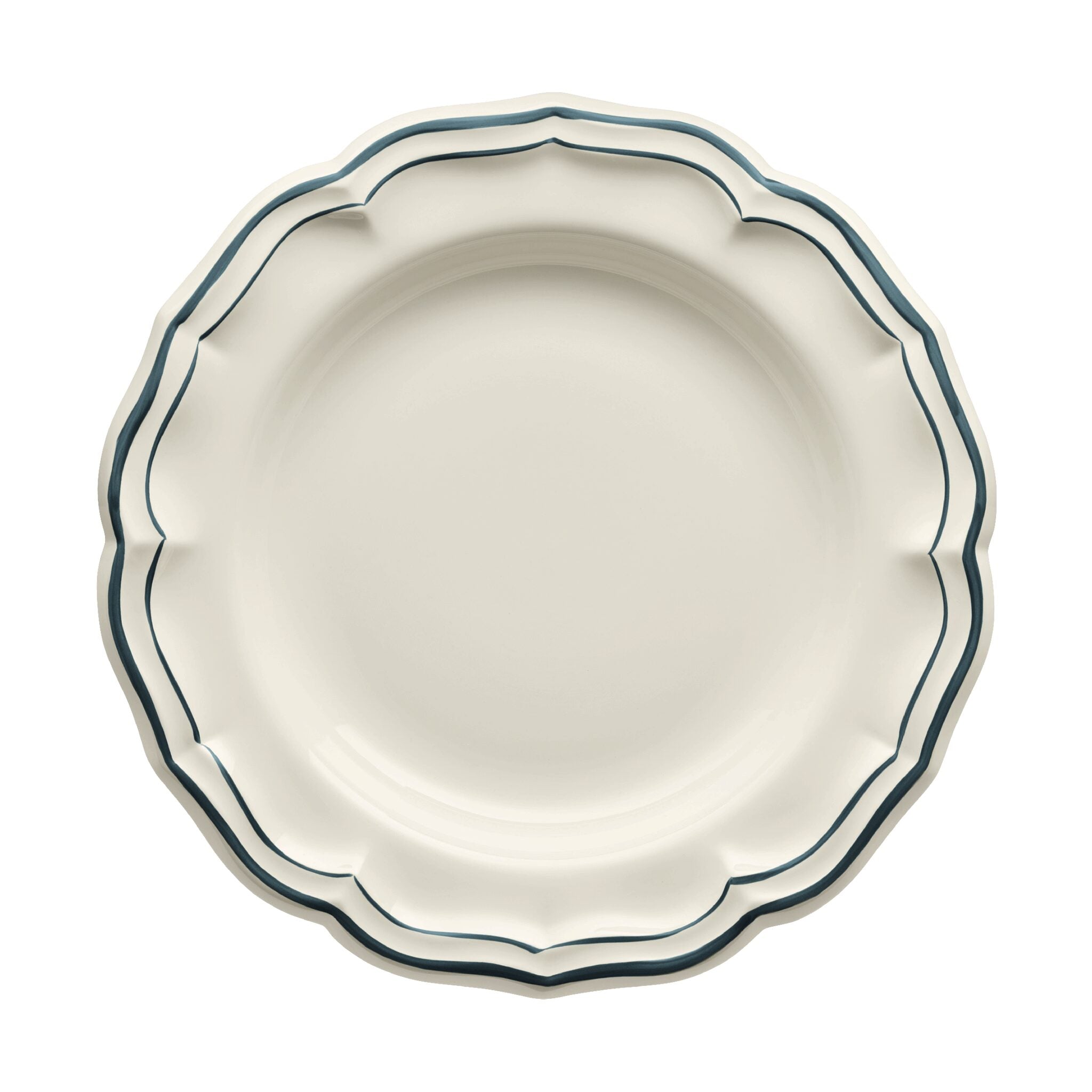 Gien Round Deep Dish - Filet Ocean Blue Serving Bowl