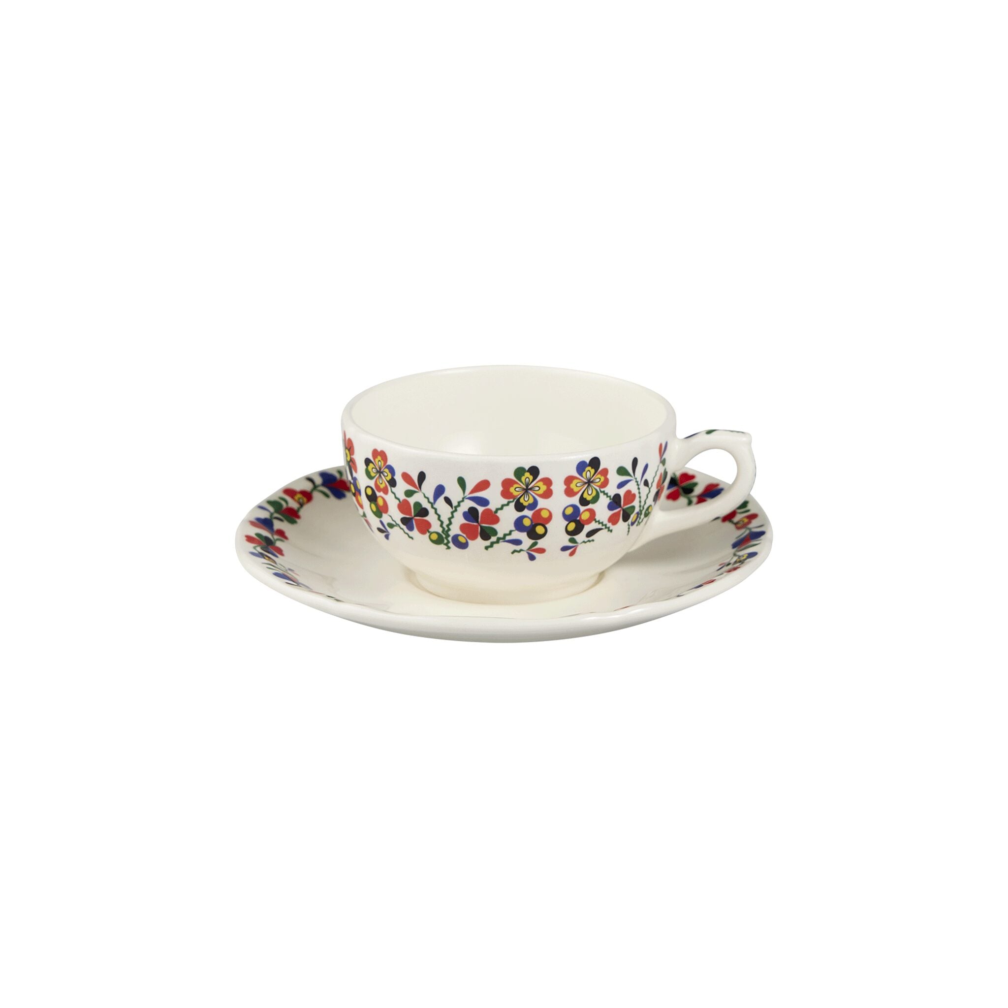 Gien Set of 2 Tea Cups & Saucers - Chance Folle