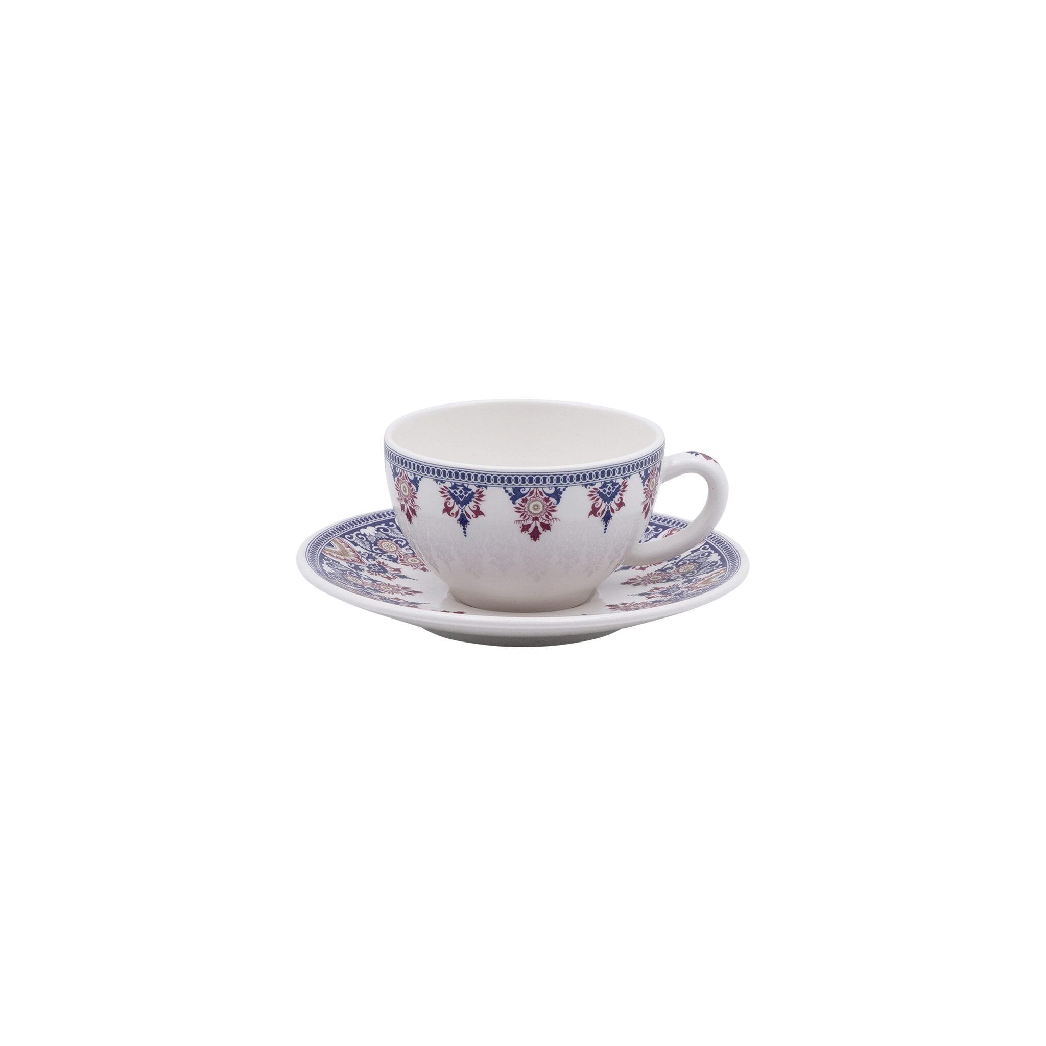 Gien Set of 2 Tea Cups & Saucers - Rouen Or