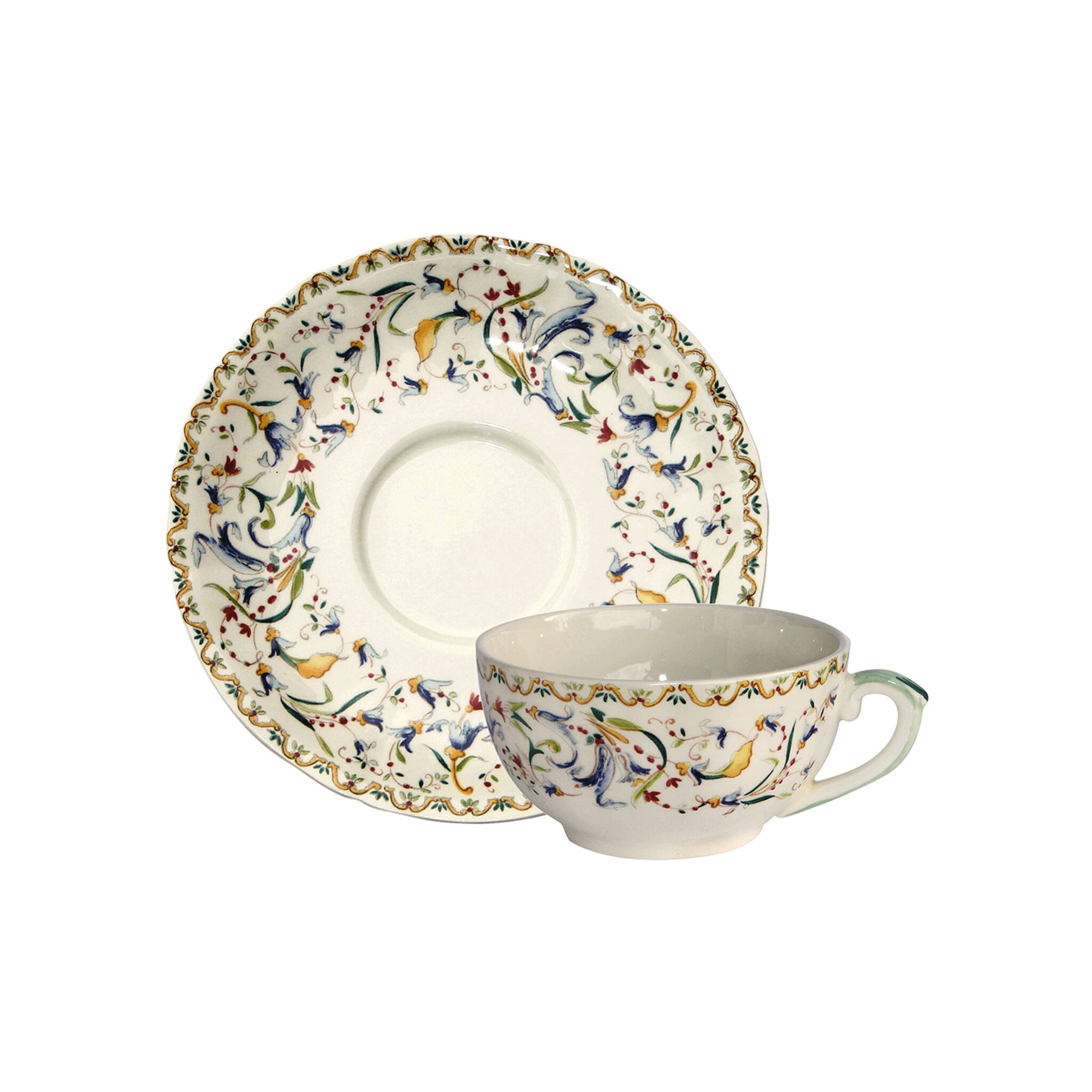 Gien Set of 2 Tea Cups & Saucers - Toscana