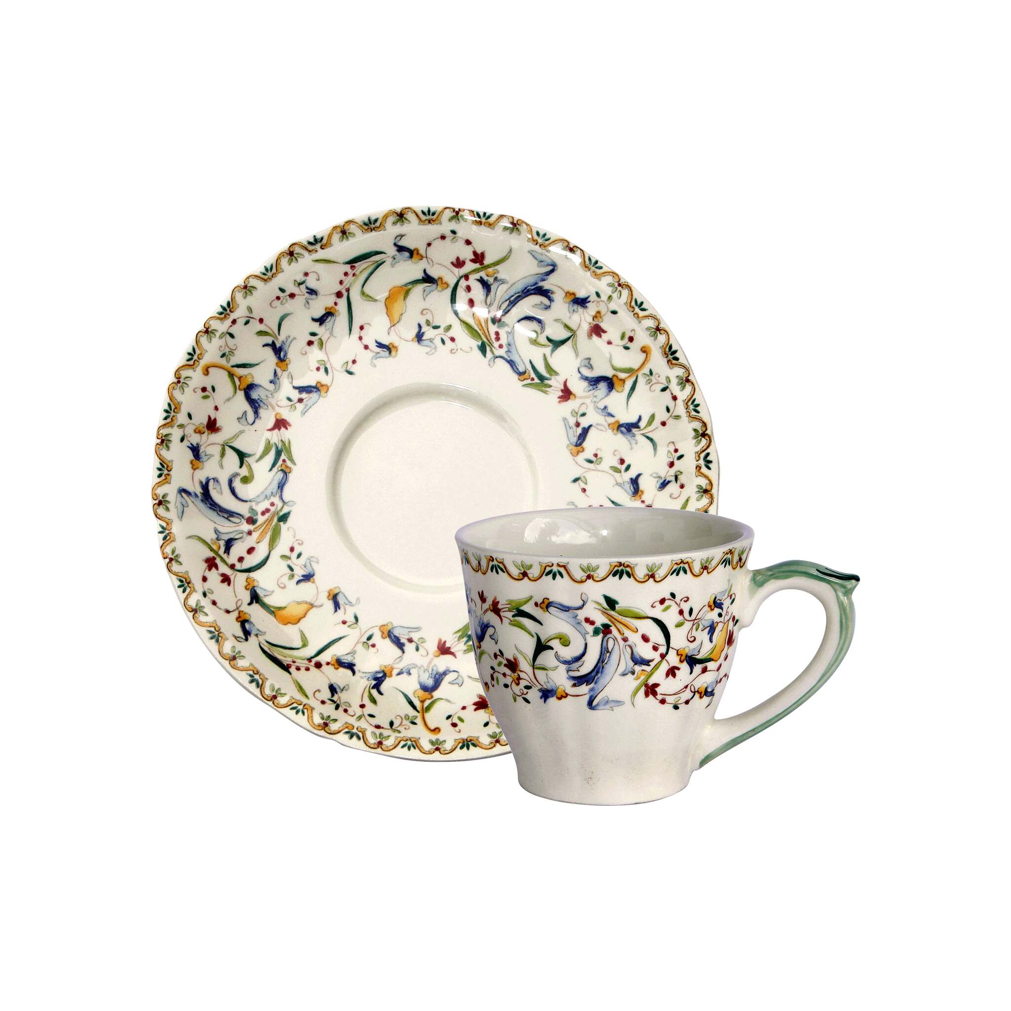 Gien Set of 2 US Tea Cups & Saucers - Toscana