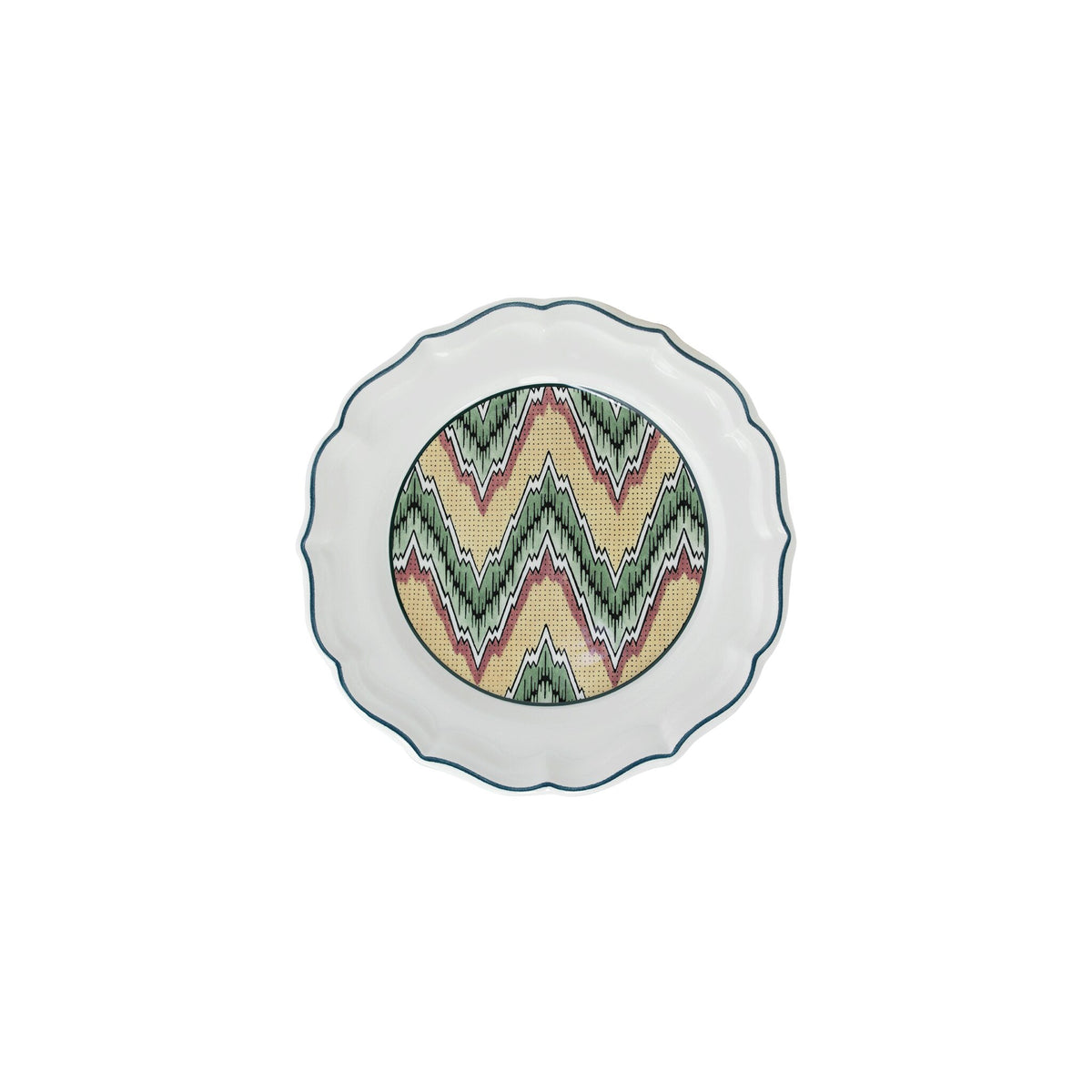 Gien Set of 4 Assorted Canape Plates - Dominoté, alternate view