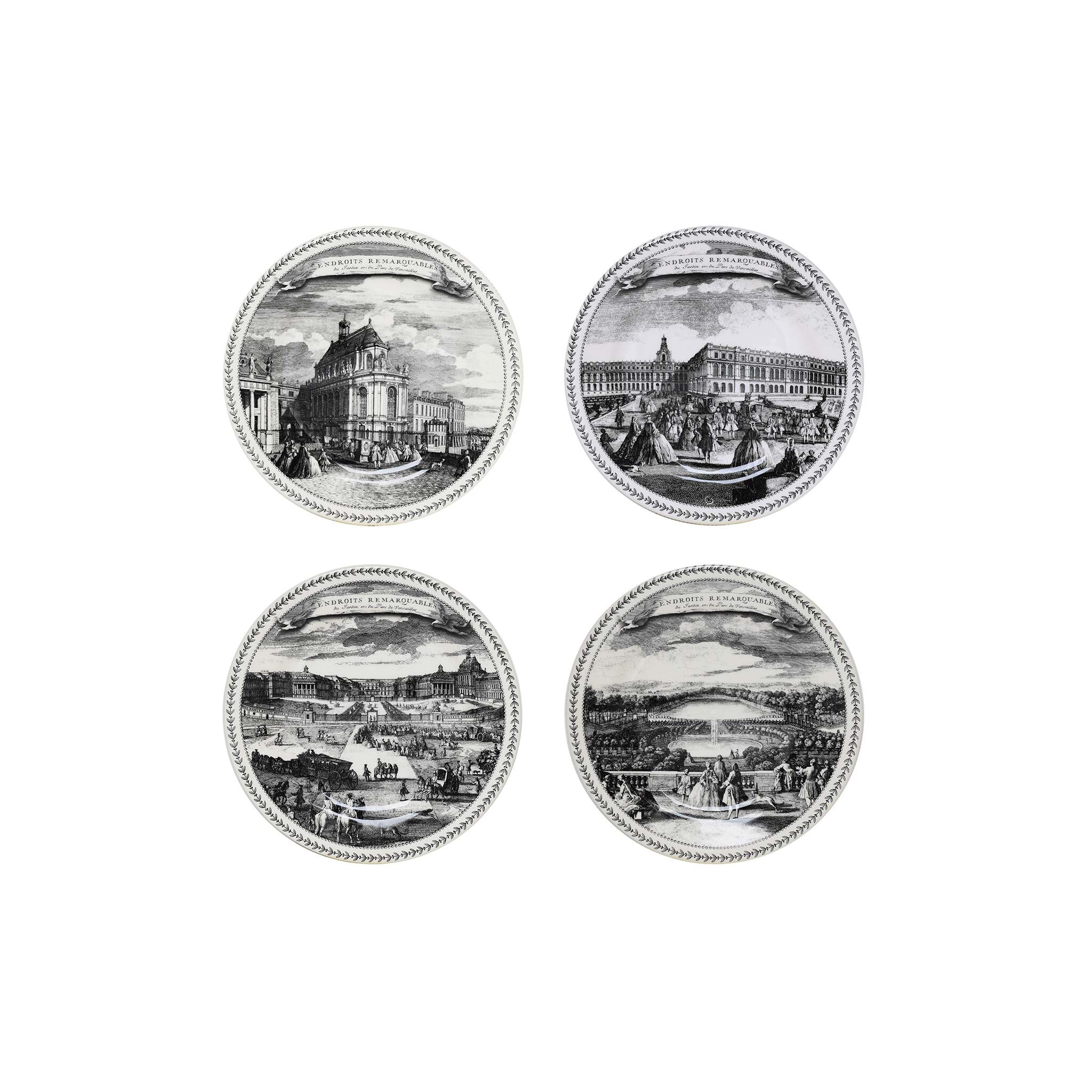 Gien Set of 4 Assorted Coasters - Endroits Remarquables