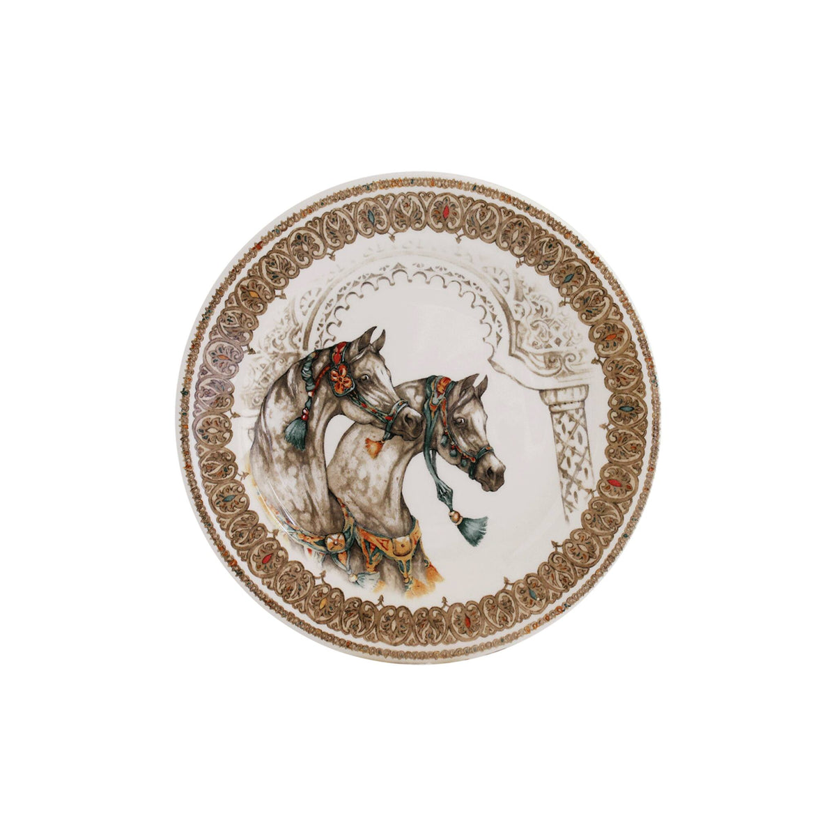 Gien Set of 4 Assorted Dessert Plates - Chevaux Du Vent, alternate view