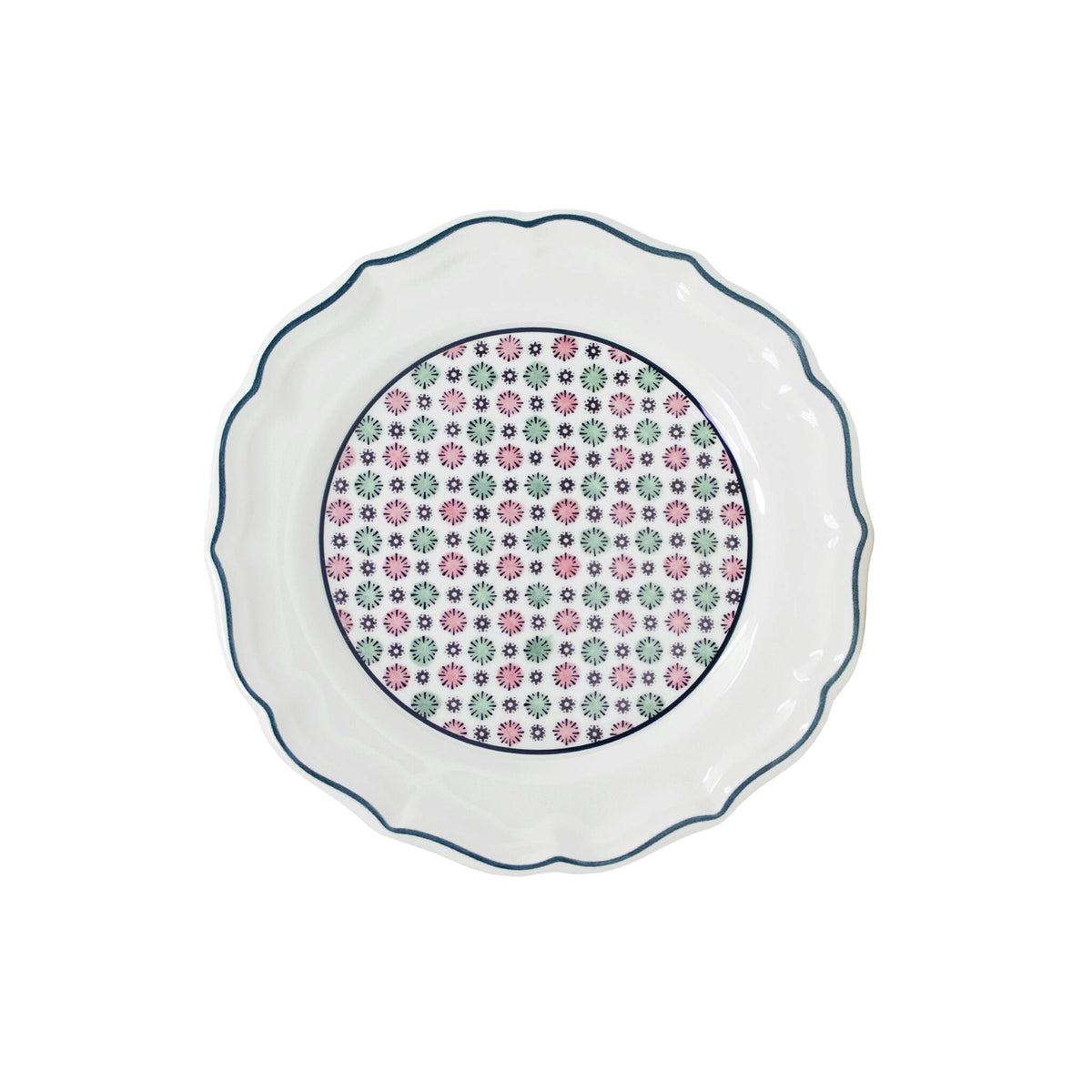 Gien Set of 4 Assorted Dessert Plates - Dominoté, alternate view