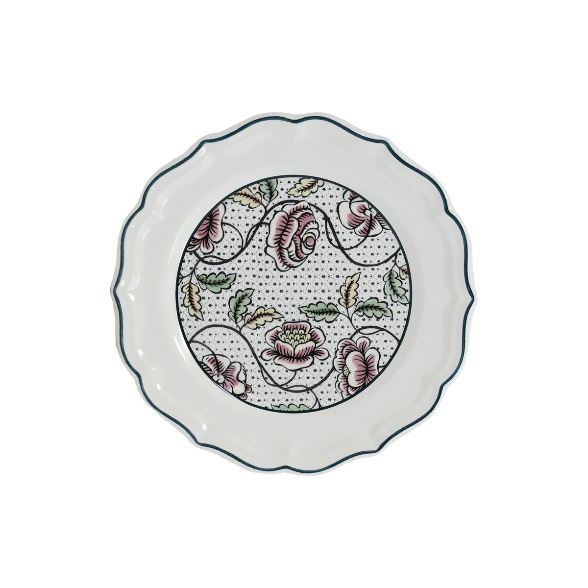 Gien Set of 4 Assorted Dessert Plates - Dominoté, alternate view