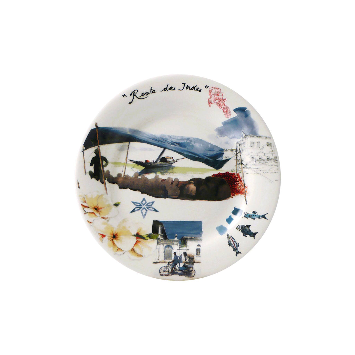 Gien Set of 4 Assorted Dessert Plates - Route Des Indes, alternate view