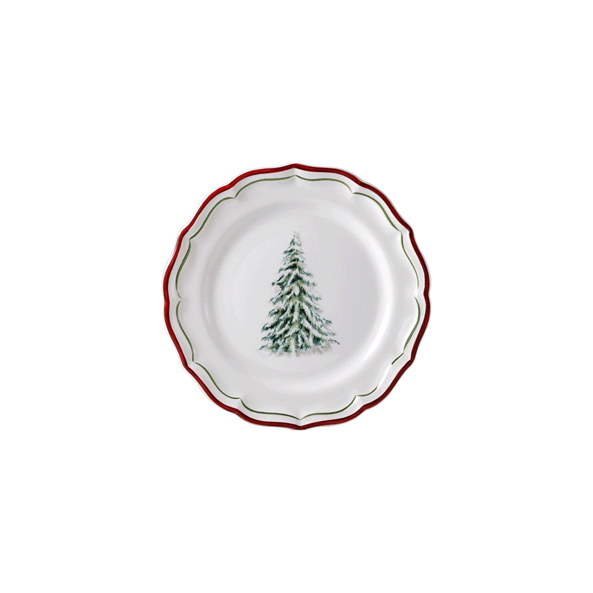 Gien Set of 4 Canape Plates - Filet Noël