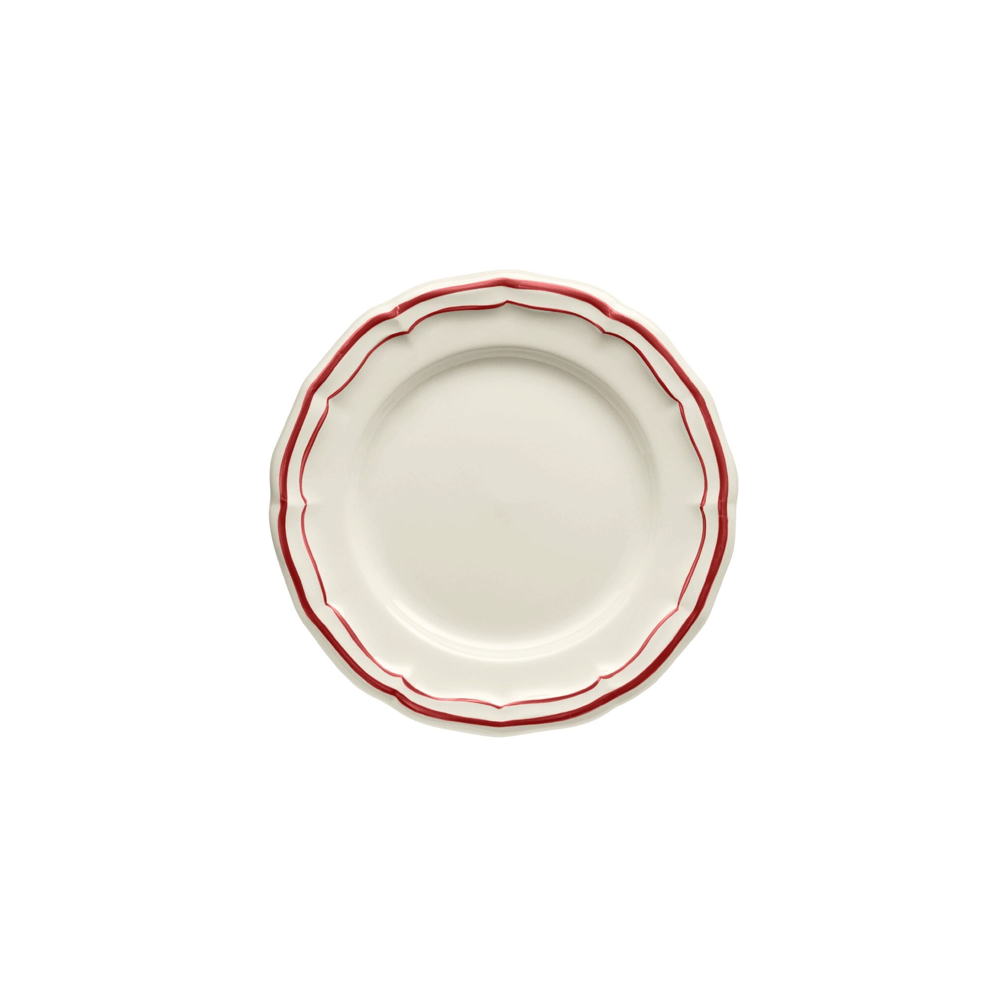 Gien Set of 4 Canape Plates - Filet Red