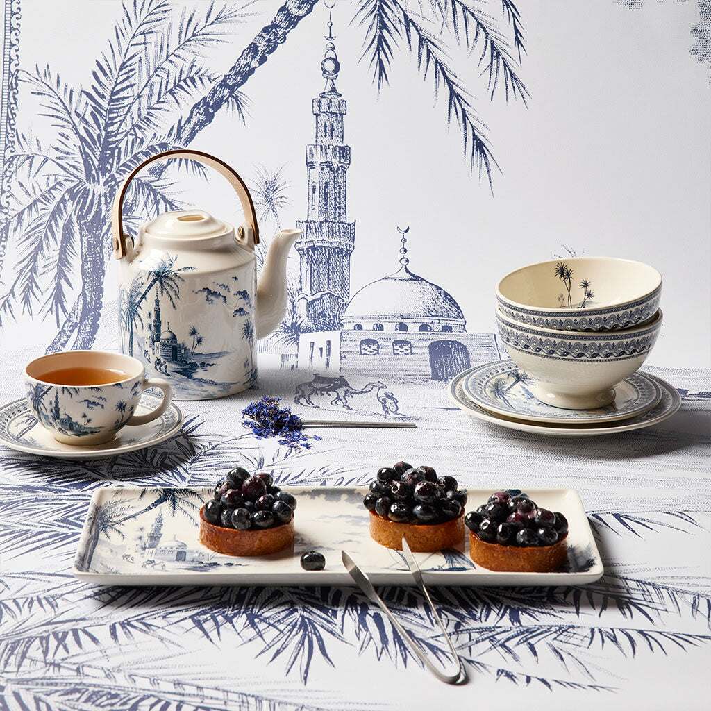 Gien Set of 4 Cereal Bowls - Les Dépareillées Blue, alternate view