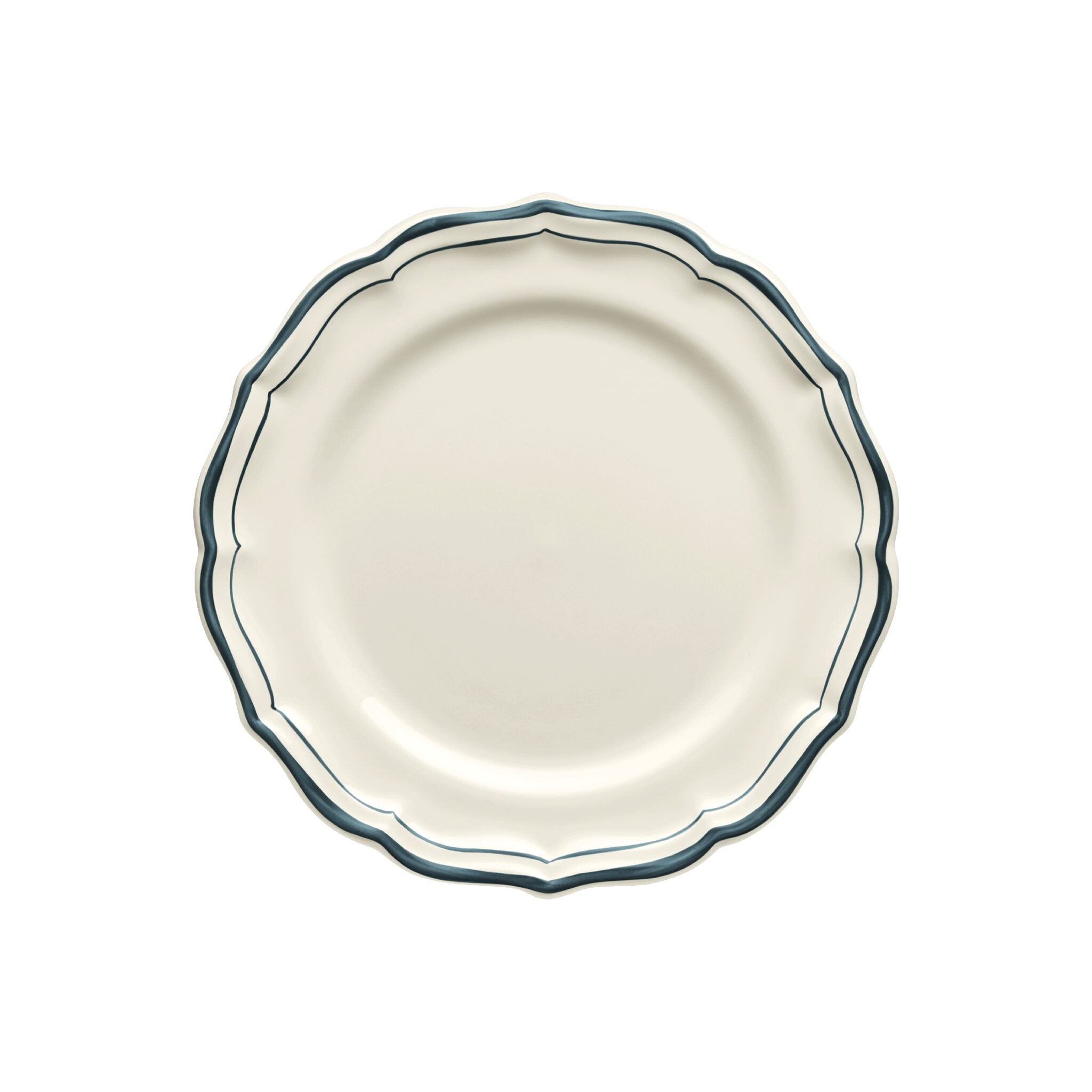 Gien Set of 4 Dessert Plates - Filet Ocean Blue