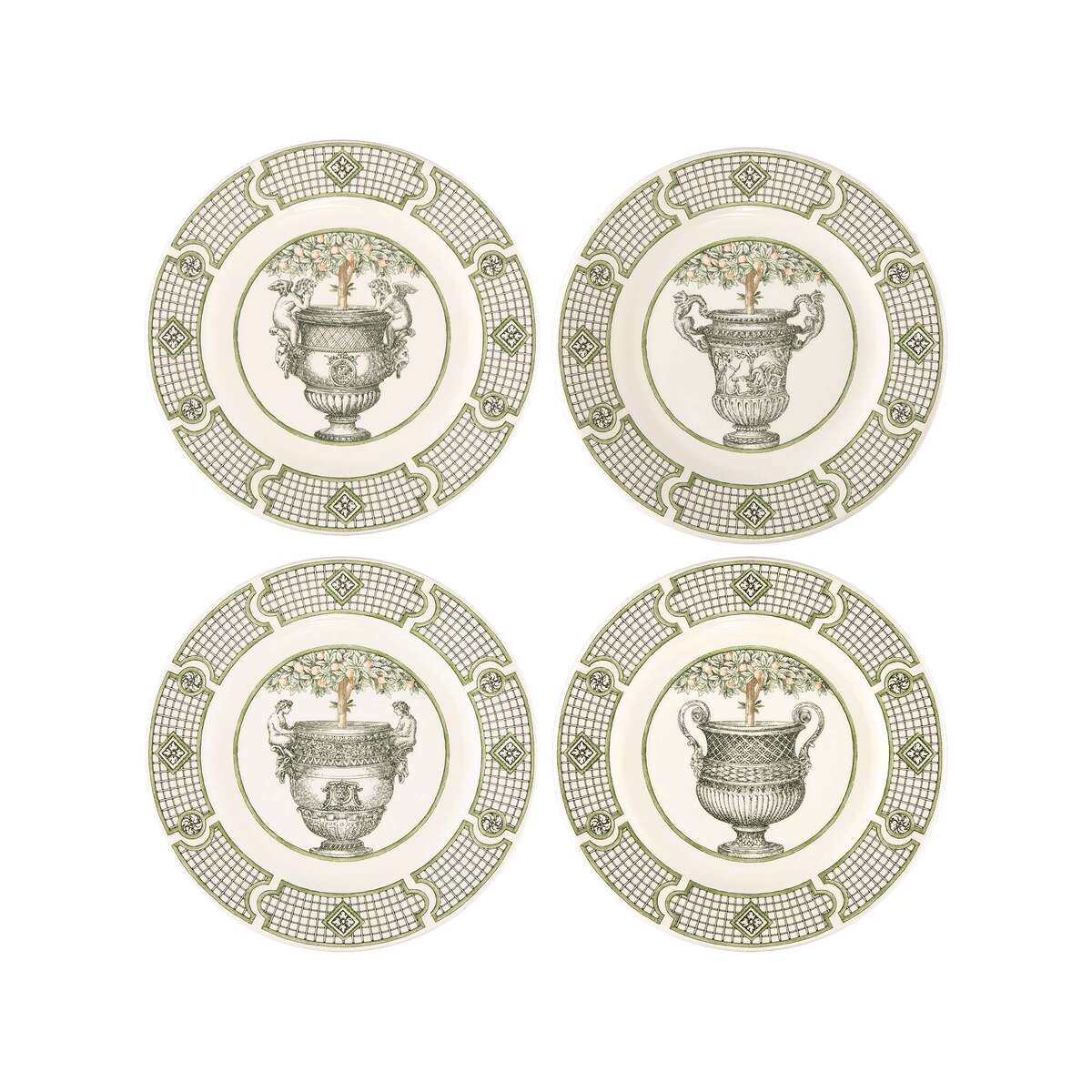 Gien Set of 4 Dessert Plates - Les Vases à Oranger