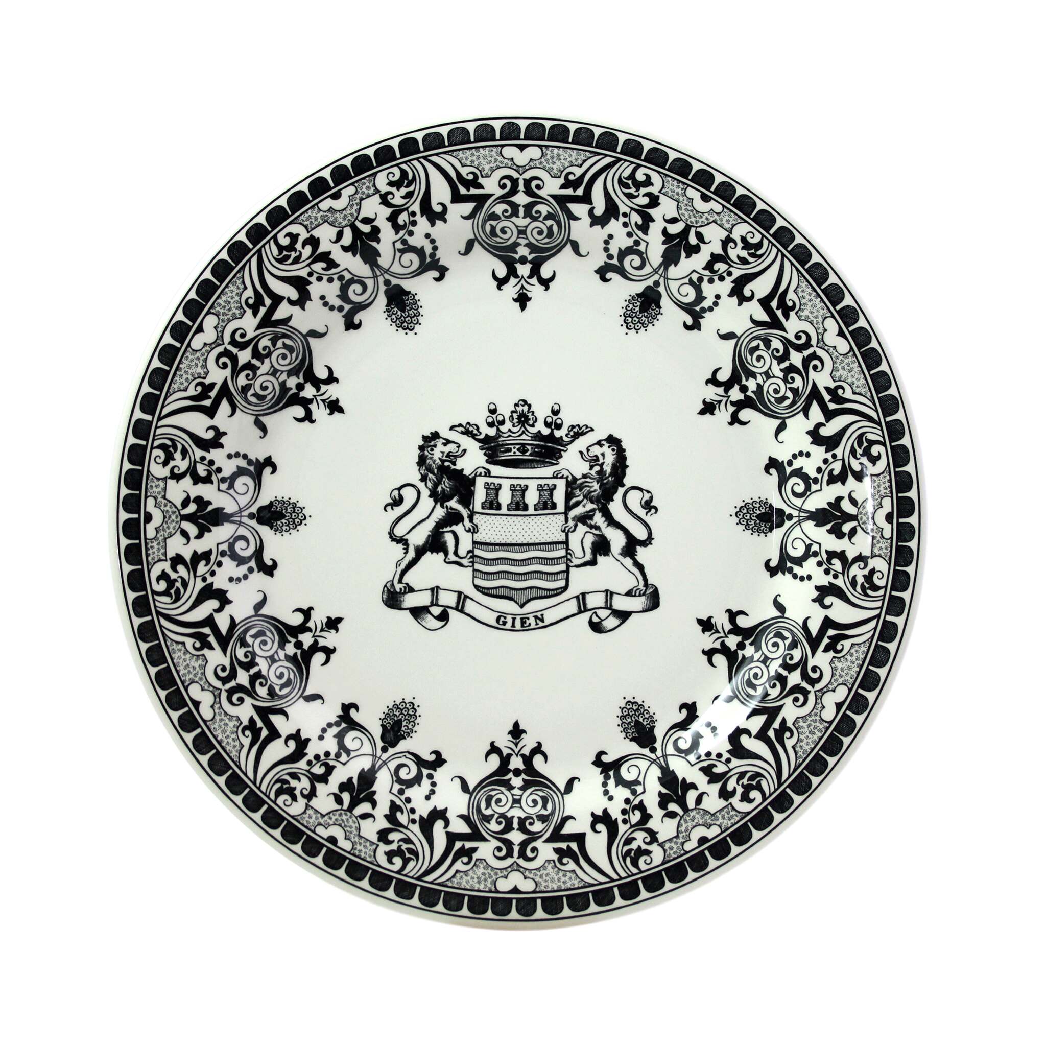 Gien Set of 4 Dinner Plates Blason - Les Dépareillées Green