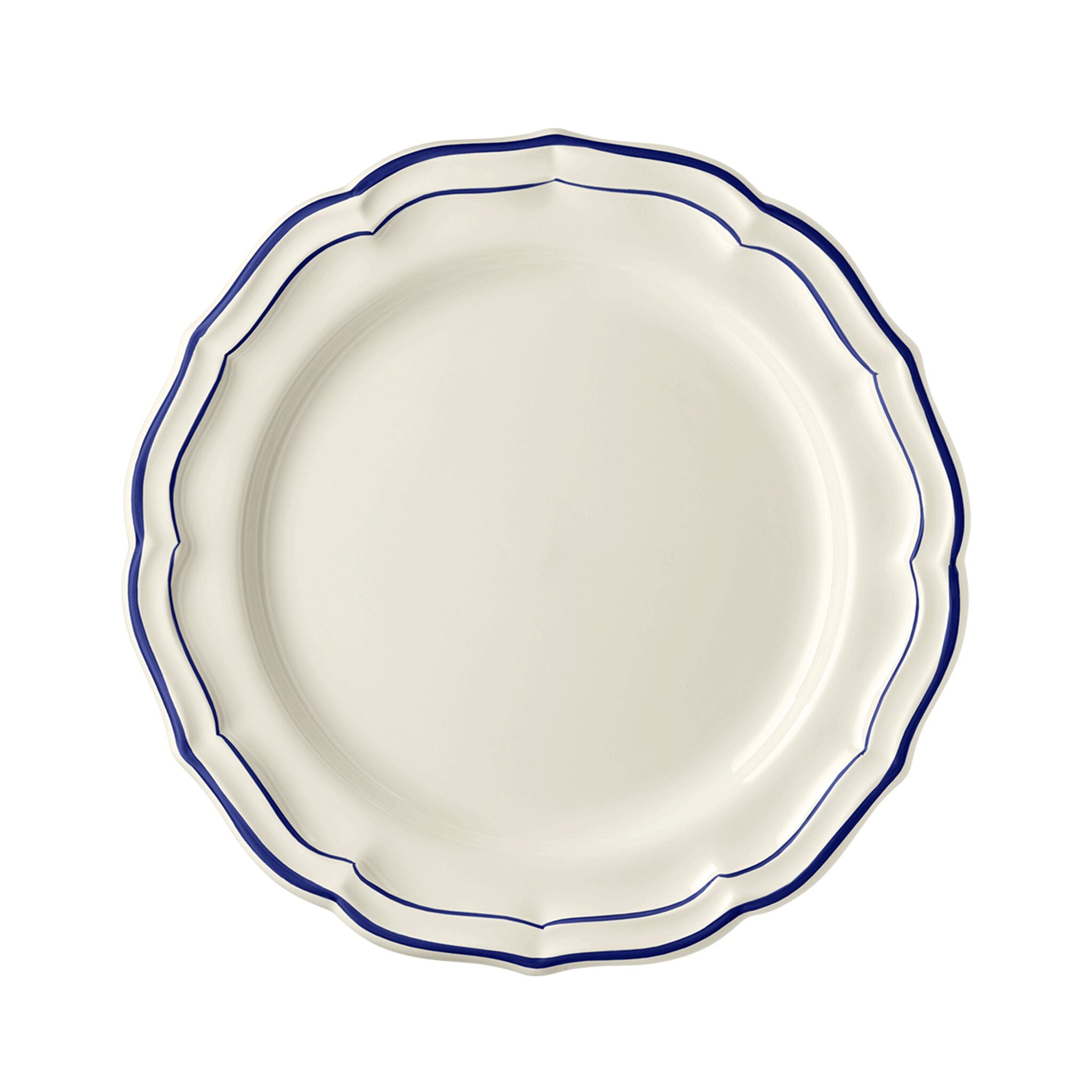Gien Set of 4 Dinner Plates - Filet Cobalt