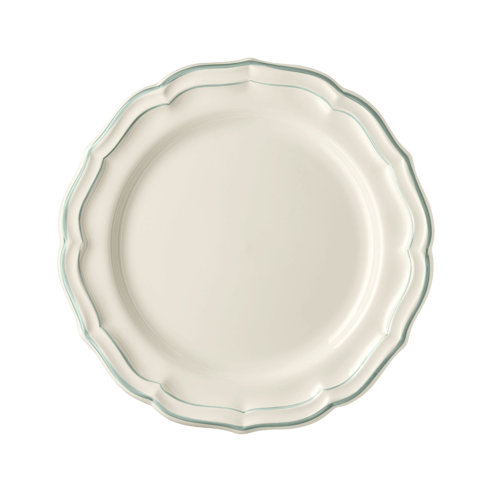 Gien Set of 4 Dinner Plates - Filet Earth Grey