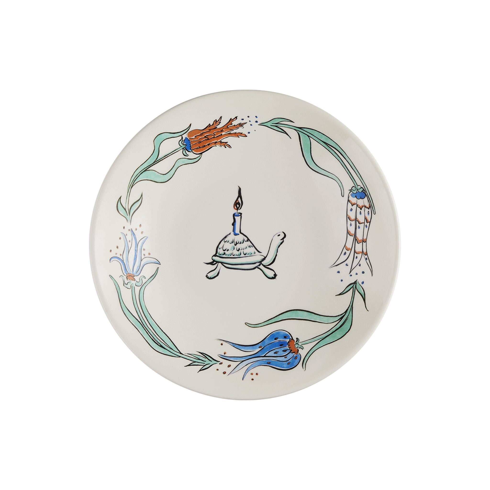 Gien Set of 4 Soup Plates - La Favorite Soup Plates & Rimmed Soup Bowl