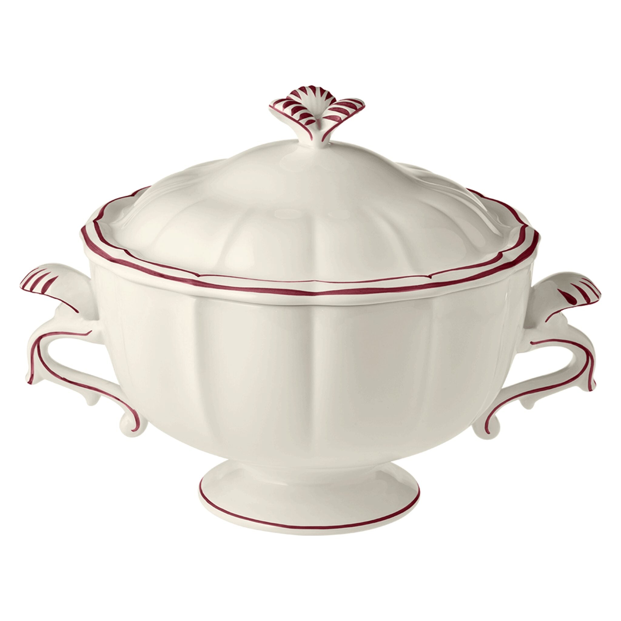 Gien Soup Tureen - Filet Burgundy