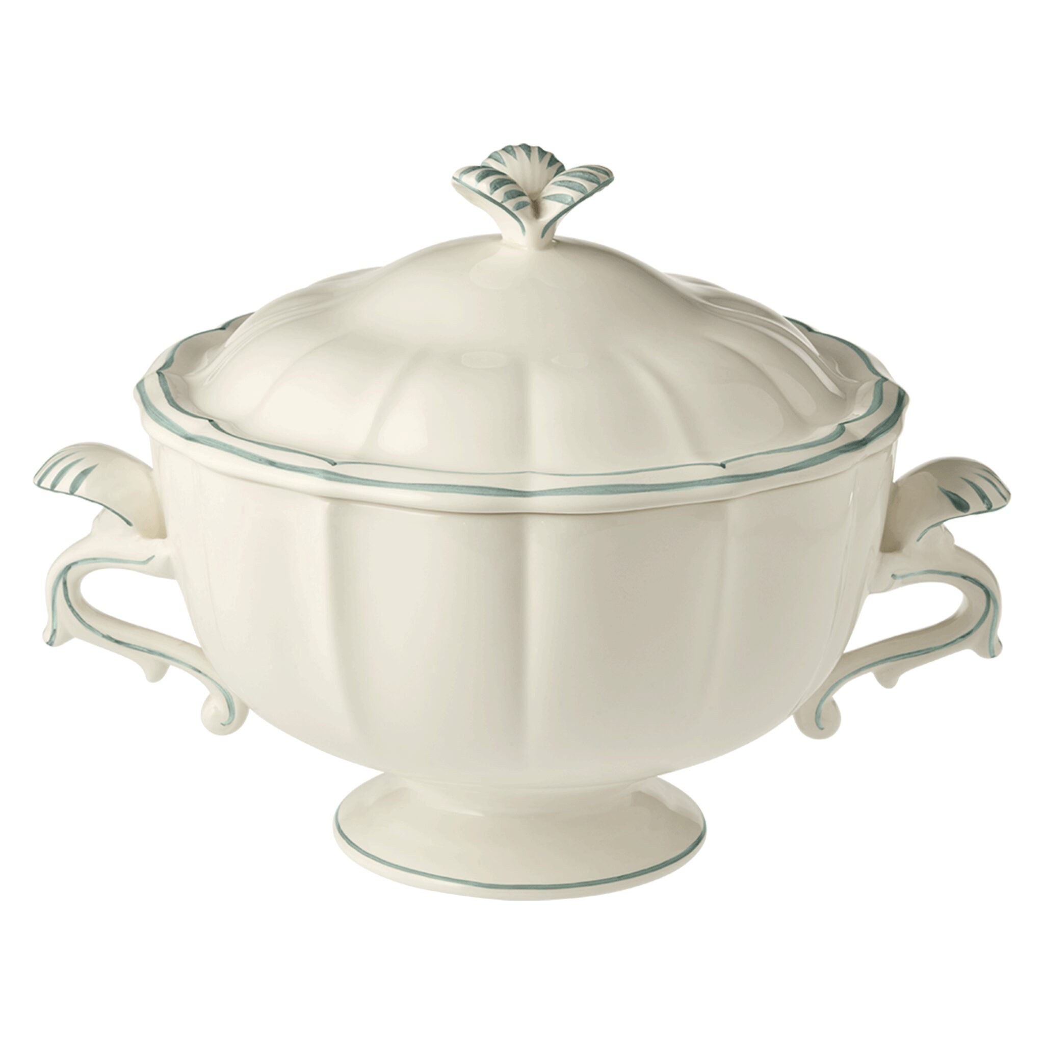 Gien Soup Tureen - Filet Earth Grey