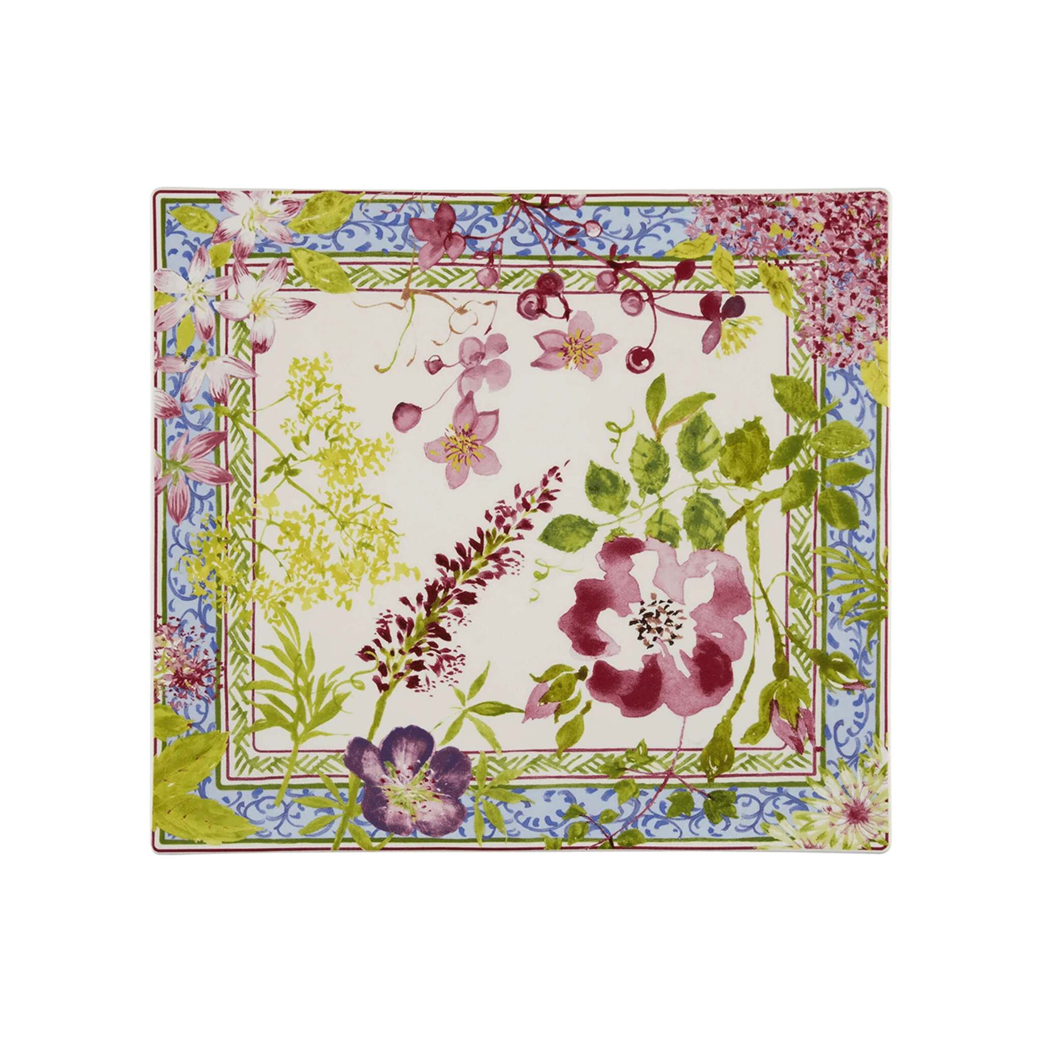 Gien Square Plate - Millefleurs