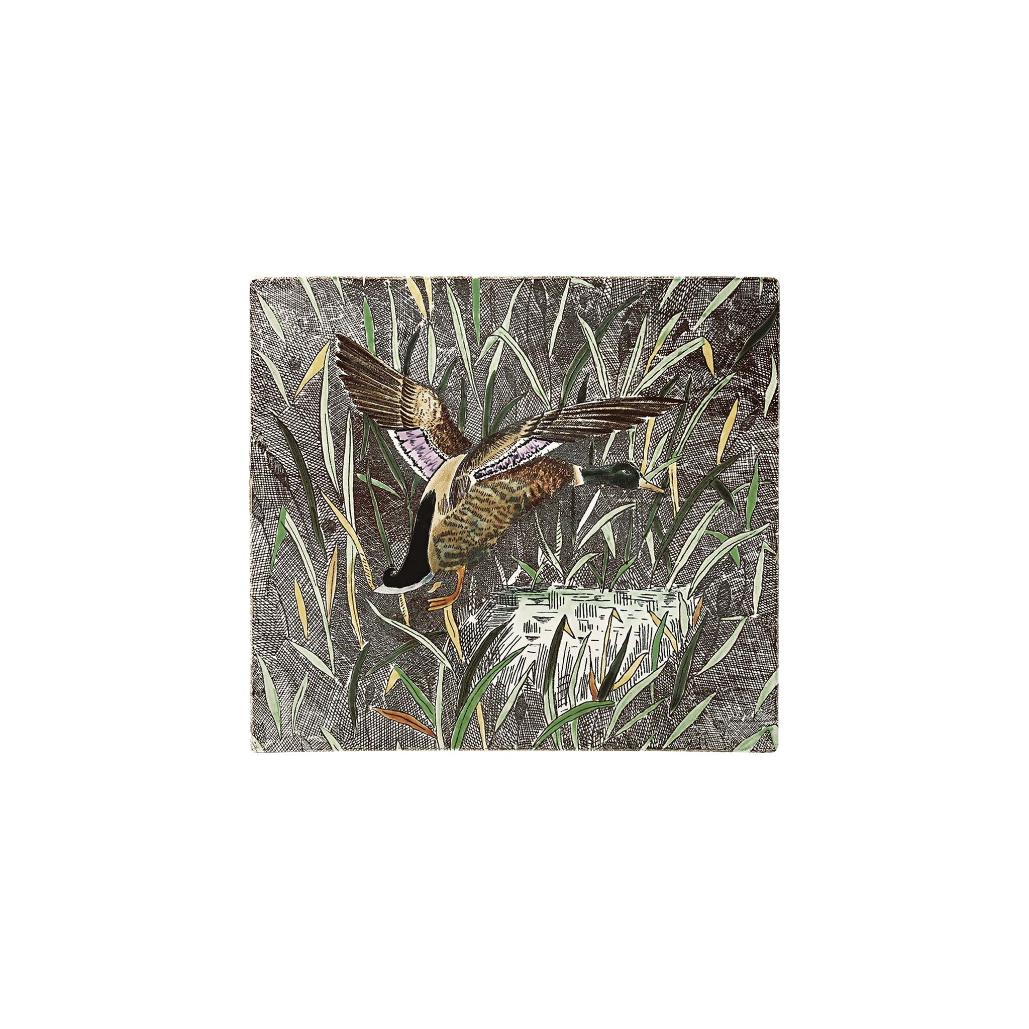 Gien Square Plate - Rambouillet