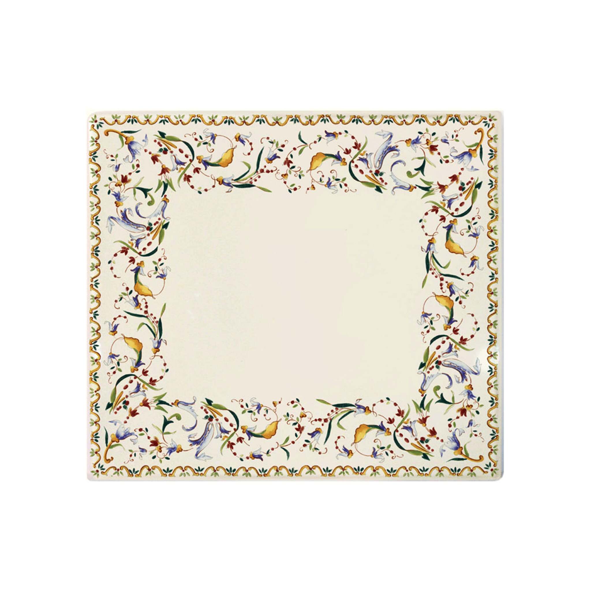 Gien Square Plate - Toscana