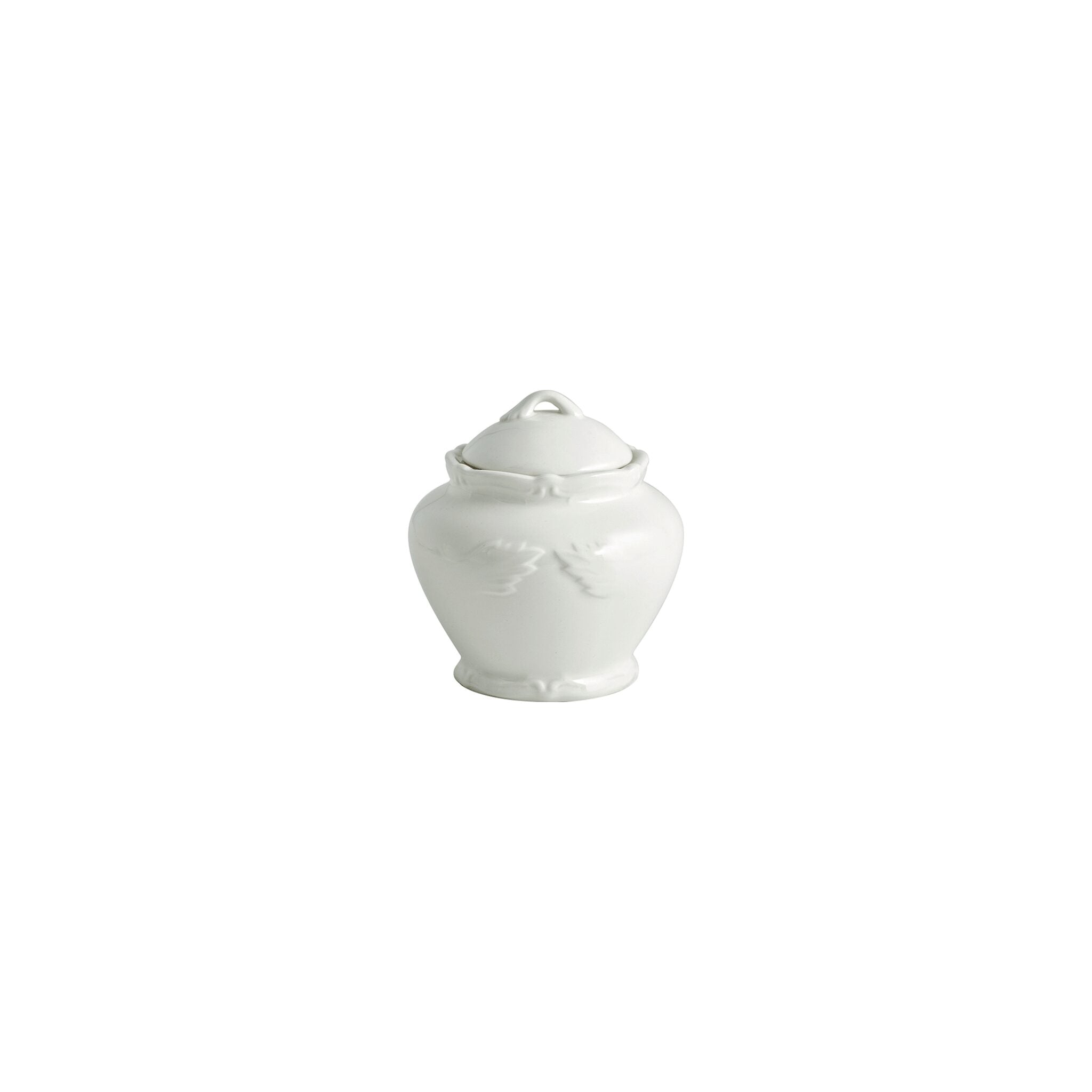 Gien Sugar Bowl - Rocaille White