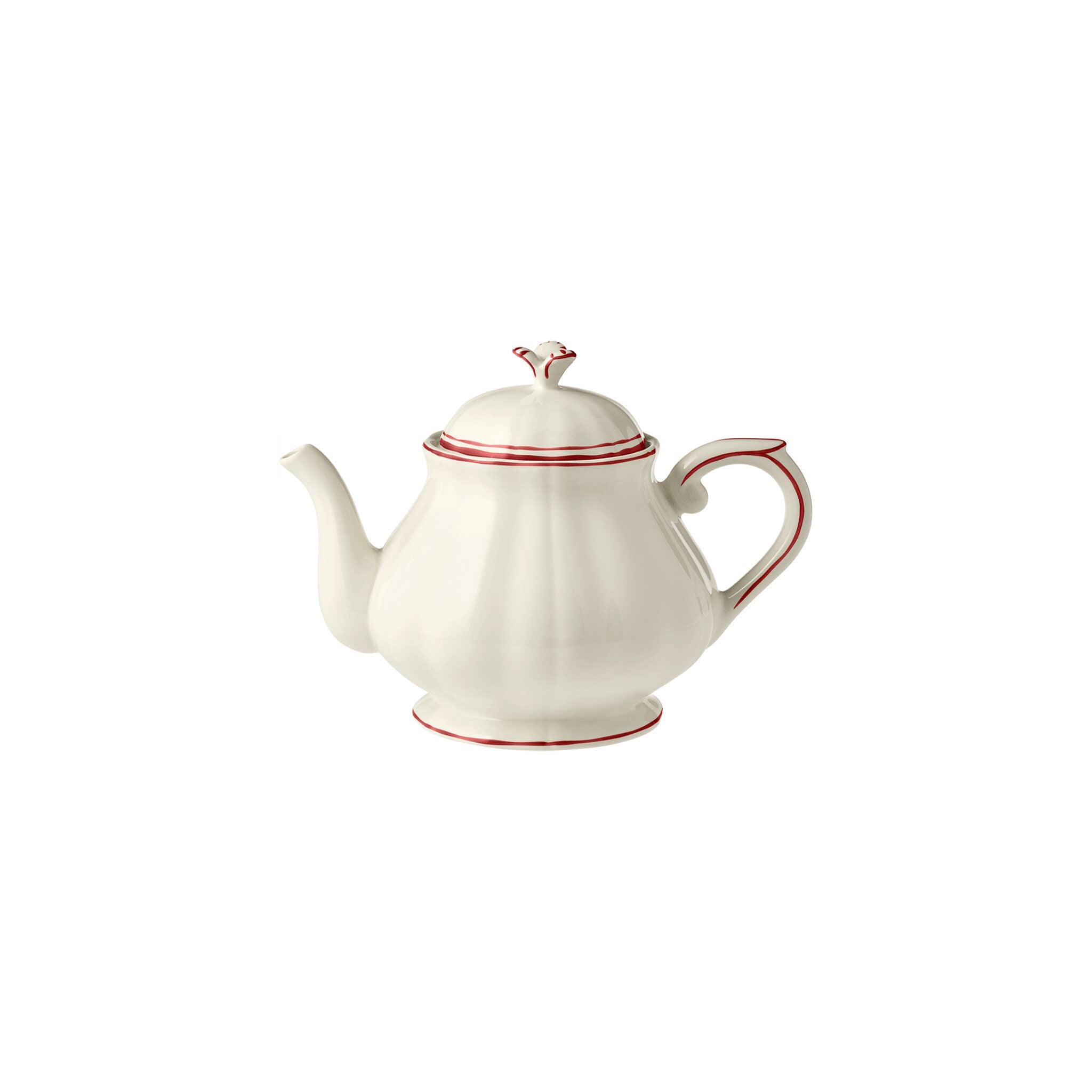 Gien Teapot - Filet Red