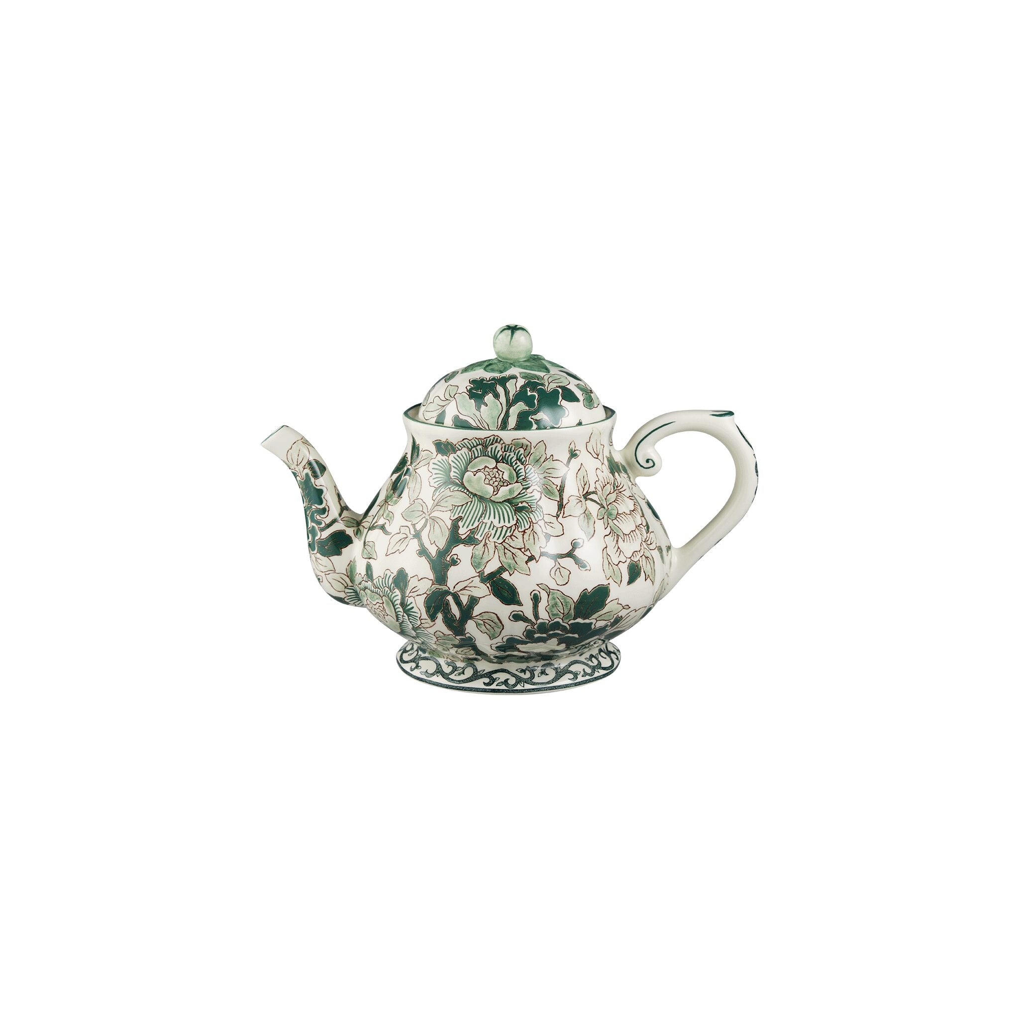 Gien Teapot - Pivoines Vertes