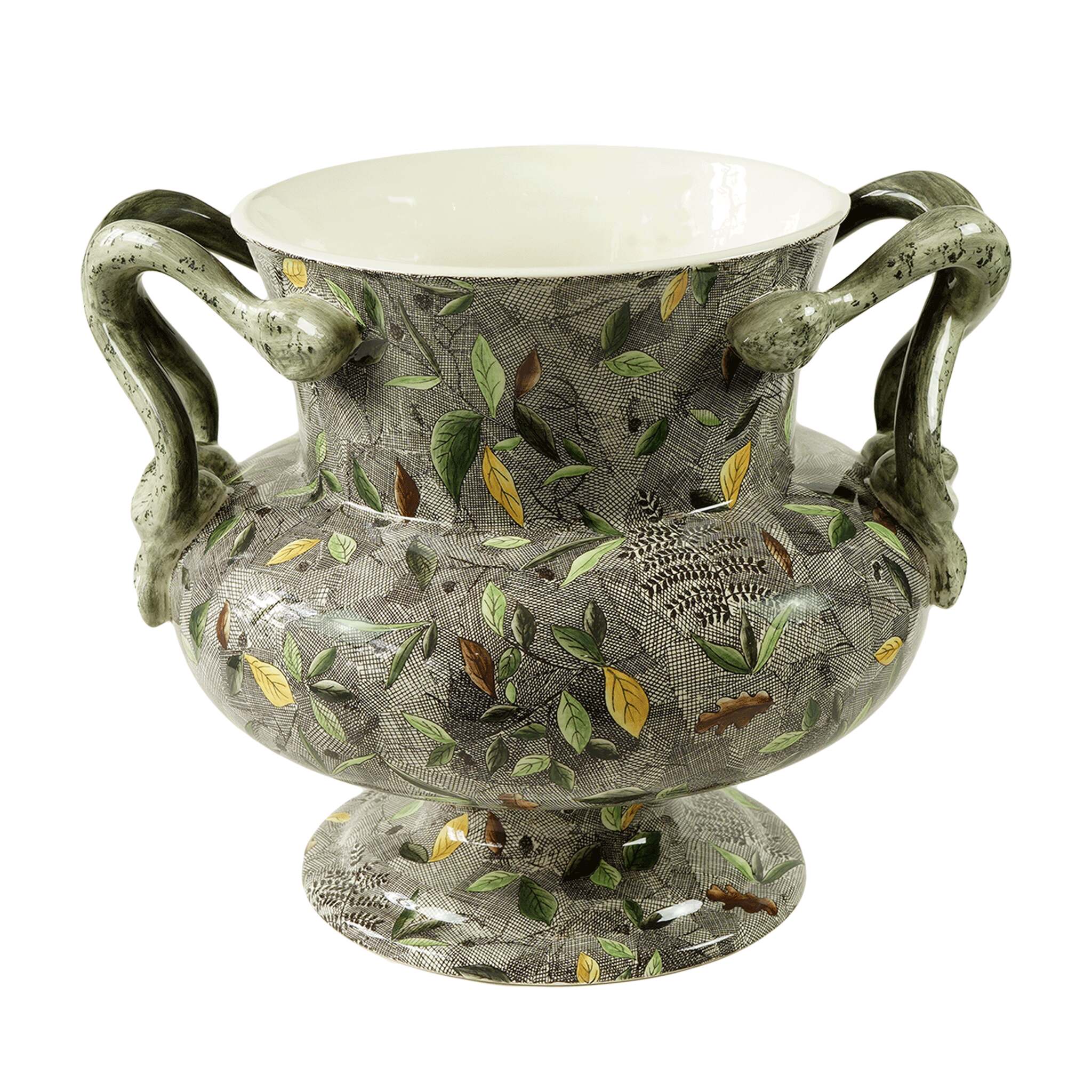 Gien Vase Faenza with Snake Handles - Rambouillet