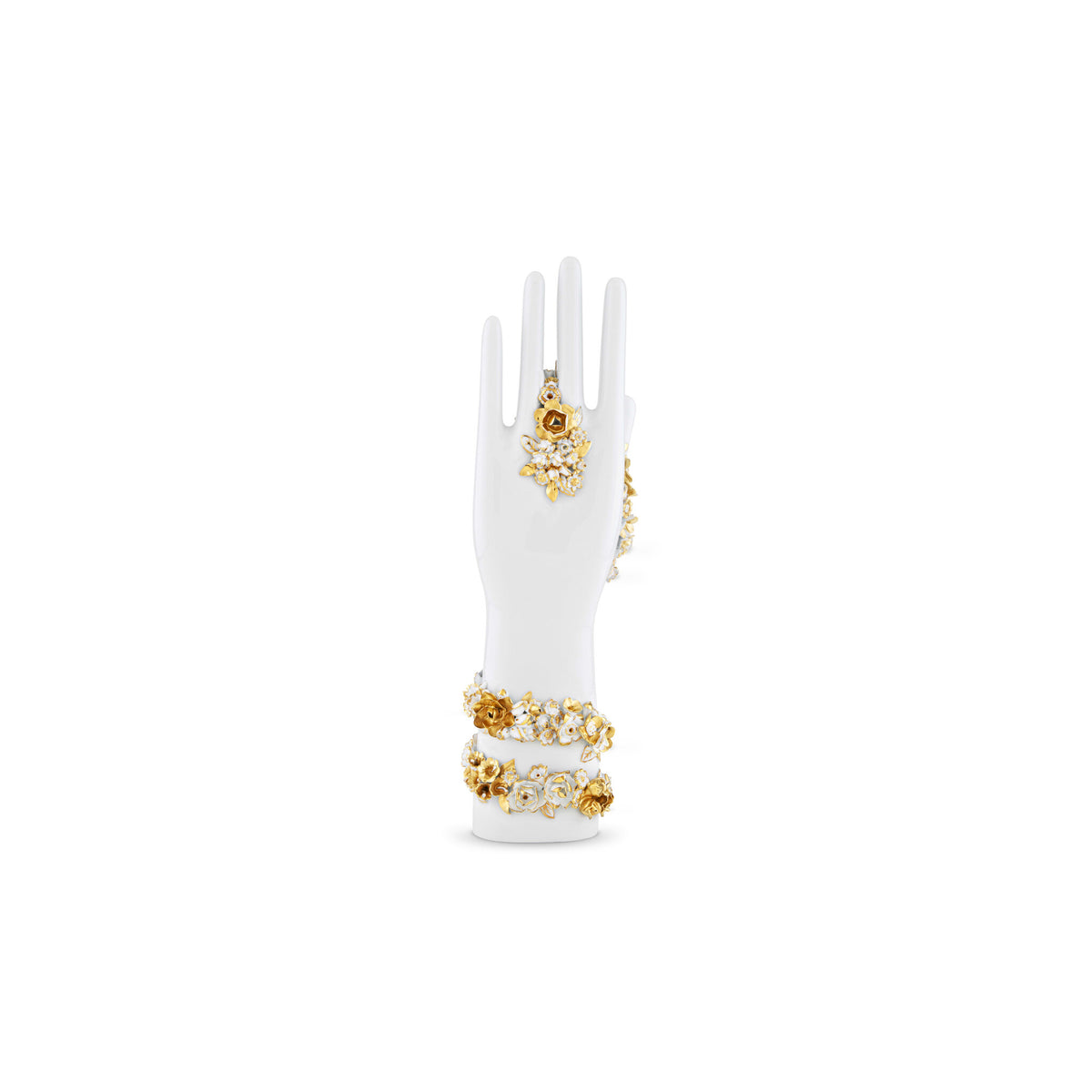 Ginori 1735 Arte di Gio Ponti Mano Fiorata, White, view 2