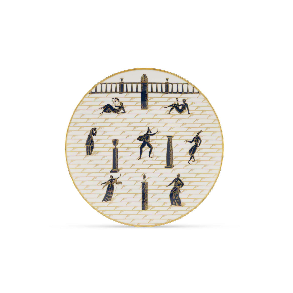 Ginori 1735 Arte di Gio Ponti Passeggiata Archeologica Plate, White