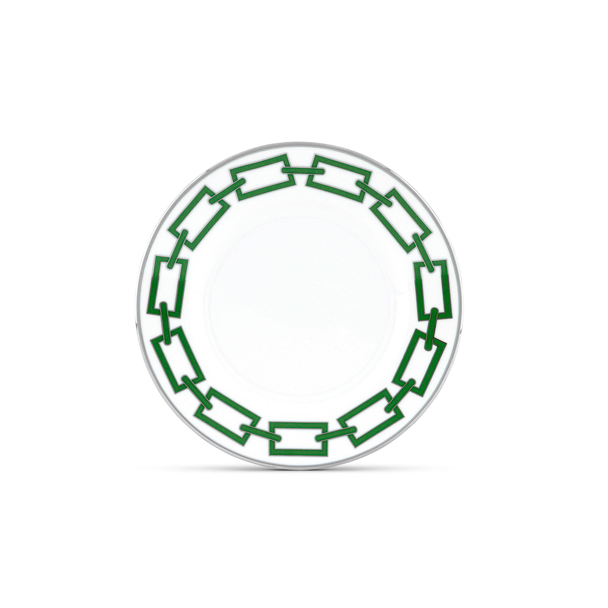 Ginori 1735 Catene Bread Plate, Smeraldo