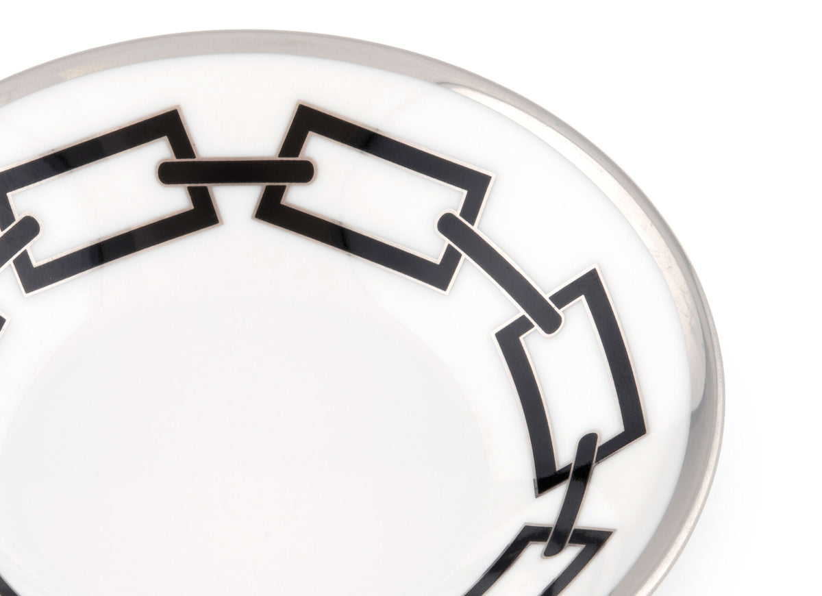 Ginori 1735 Catene Espresso Saucer, Black, view 3