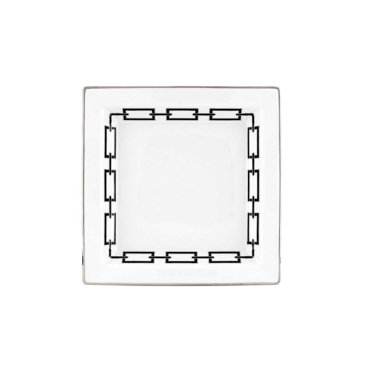 Ginori 1735 Catene Large Square Change Tray, Black