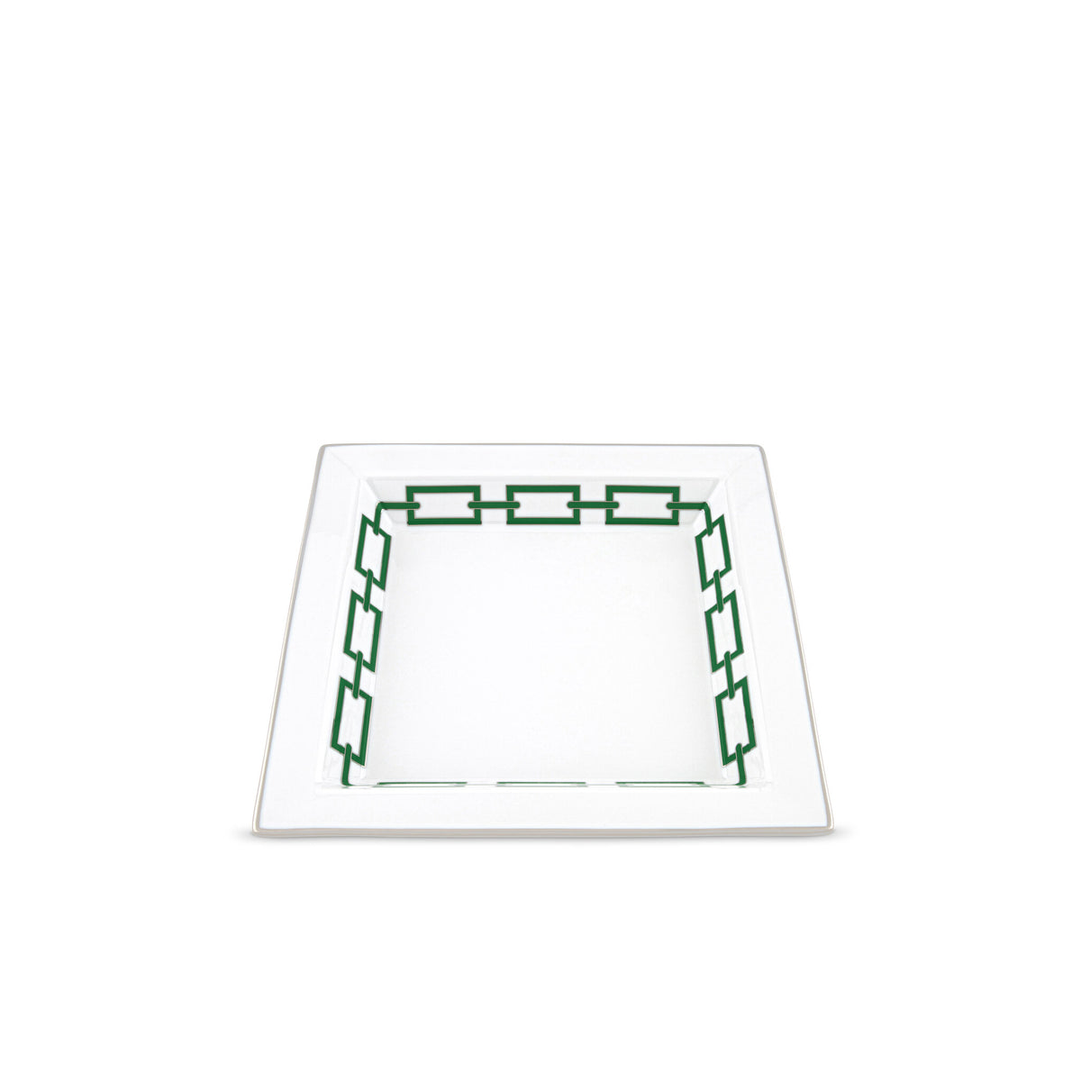 Ginori 1735 Catene Large Square Change Tray, Smeraldo, view 2