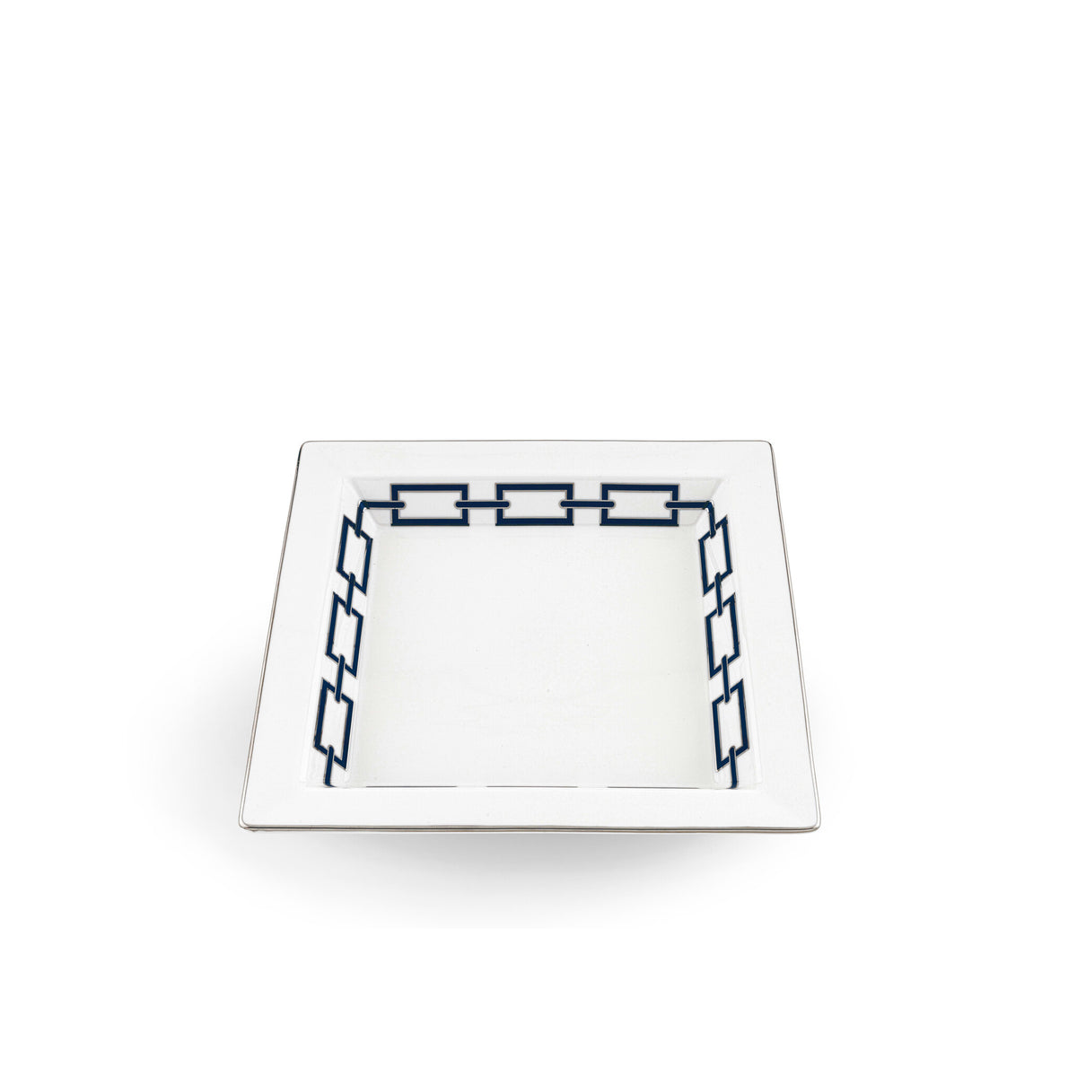 Ginori 1735 Catene Large Square Change Tray, Zaffiro, view 2
