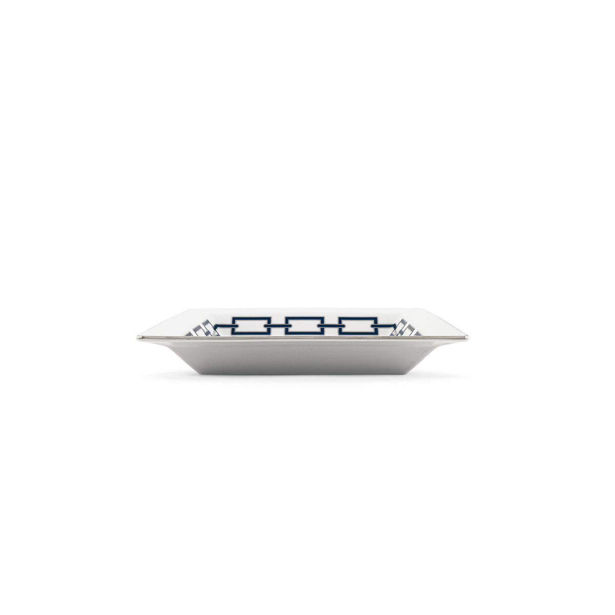 Ginori 1735 Catene Large Square Change Tray, Zaffiro, view 4