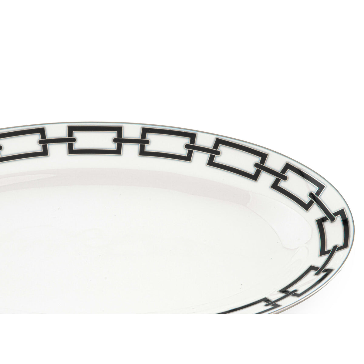 Ginori 1735 Catene Pickle Dish, Black, view 3