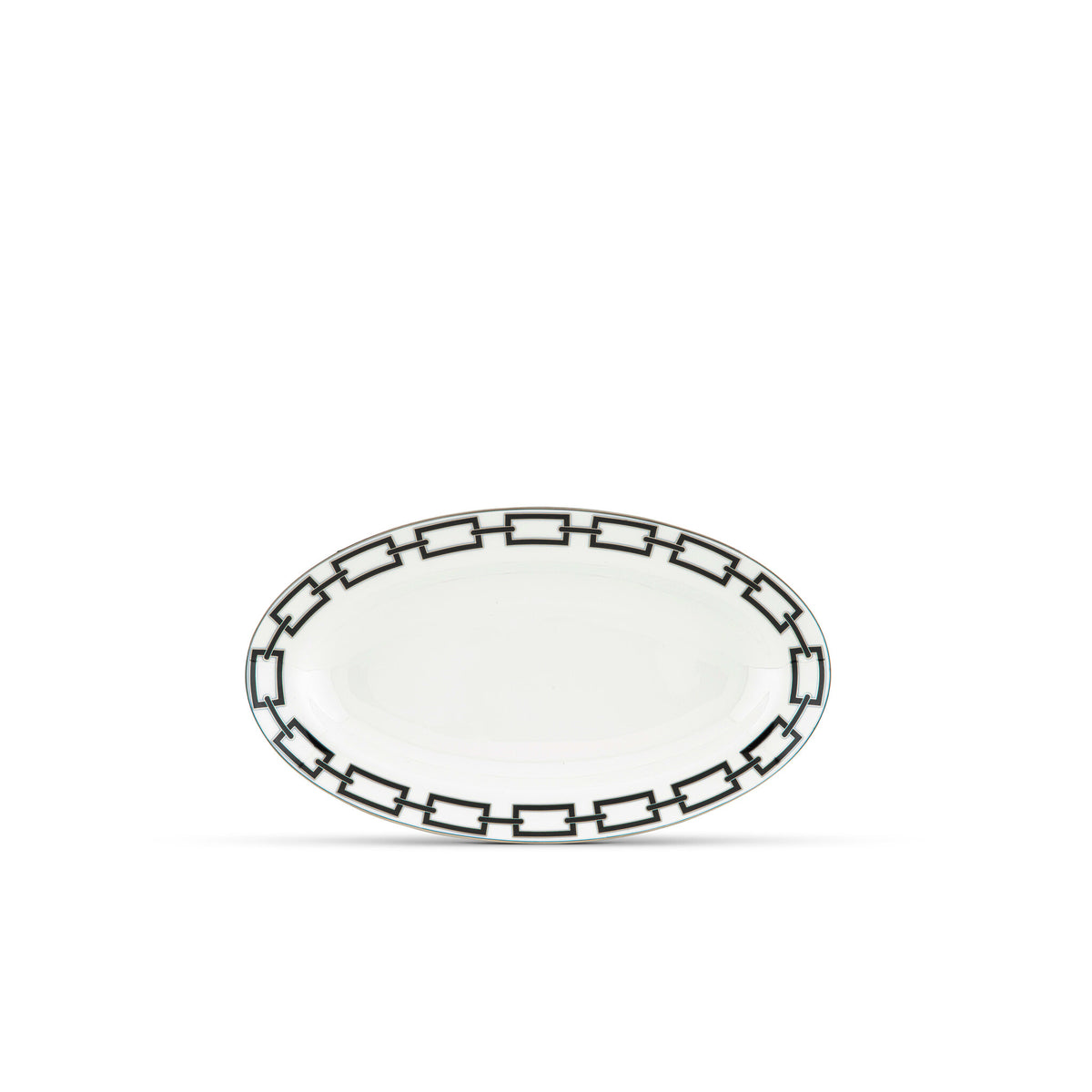 Ginori 1735 Catene Pickle Dish, Black