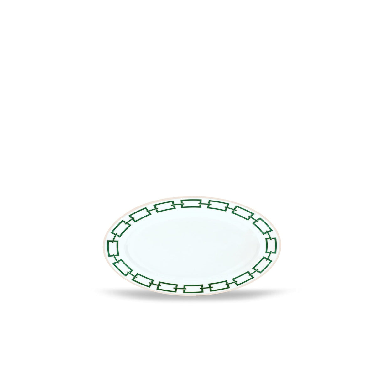 Ginori 1735 Catene Pickle Dish, Smeraldo