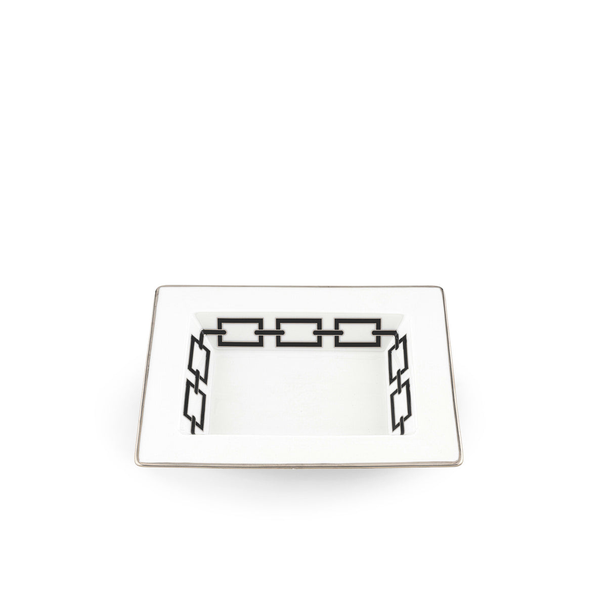 Ginori 1735 Catene Rectangular Change Tray, Black, view 2