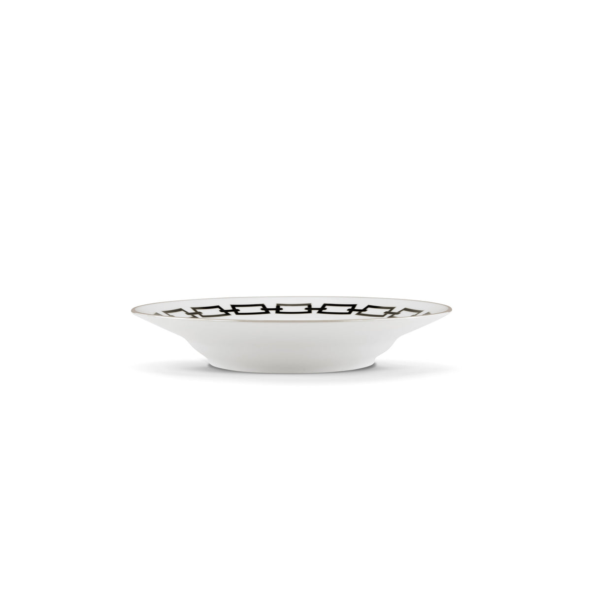 Ginori 1735 Catene Soup Plate, Black, view 4