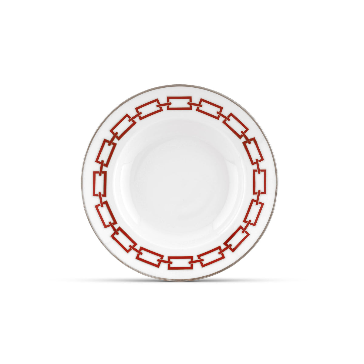 Ginori 1735 Catene Soup Plate, Scarlatto