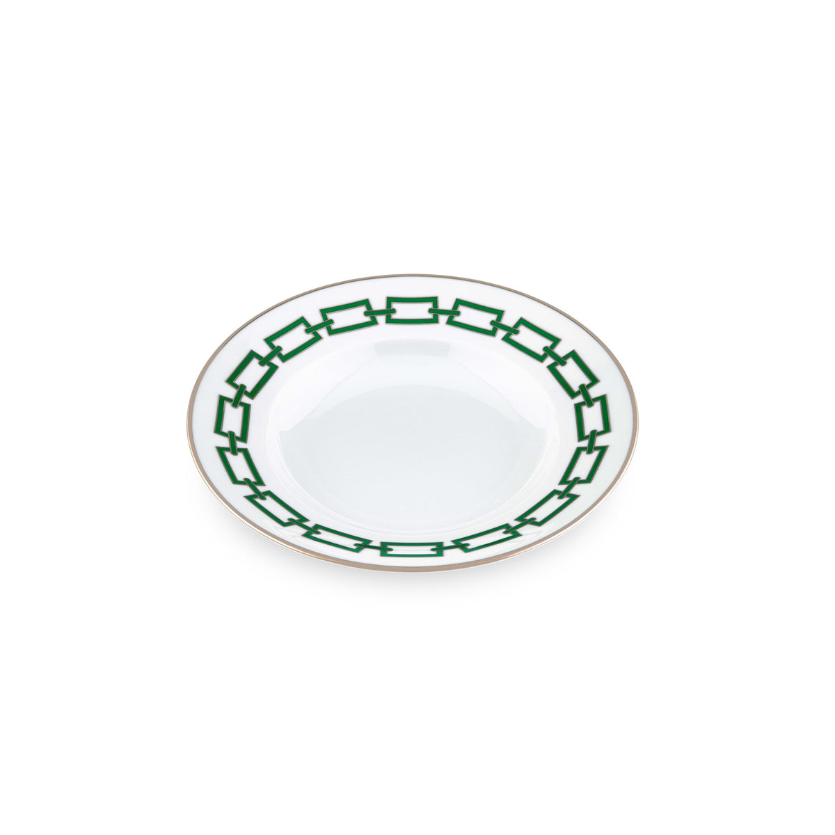 Ginori 1735 Catene Soup Plate, Smeraldo, view 2