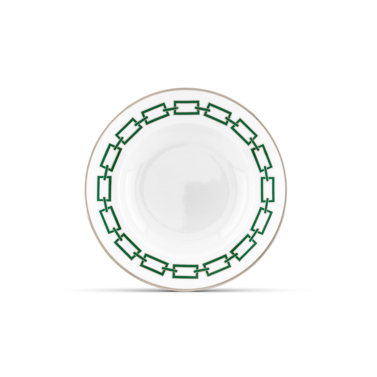 Ginori 1735 Catene Soup Plate, Smeraldo