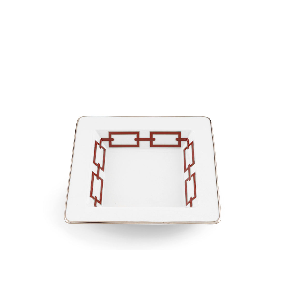 Ginori 1735 Catene Square Change Tray, Scarlatto, view 2