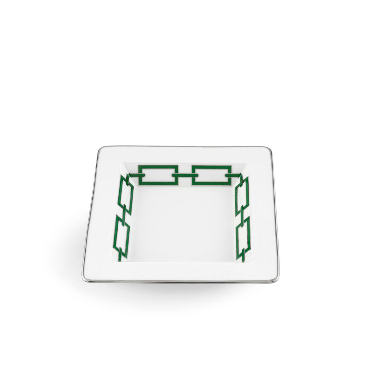 Ginori 1735 Catene Square Change Tray, Smeraldo, view 2